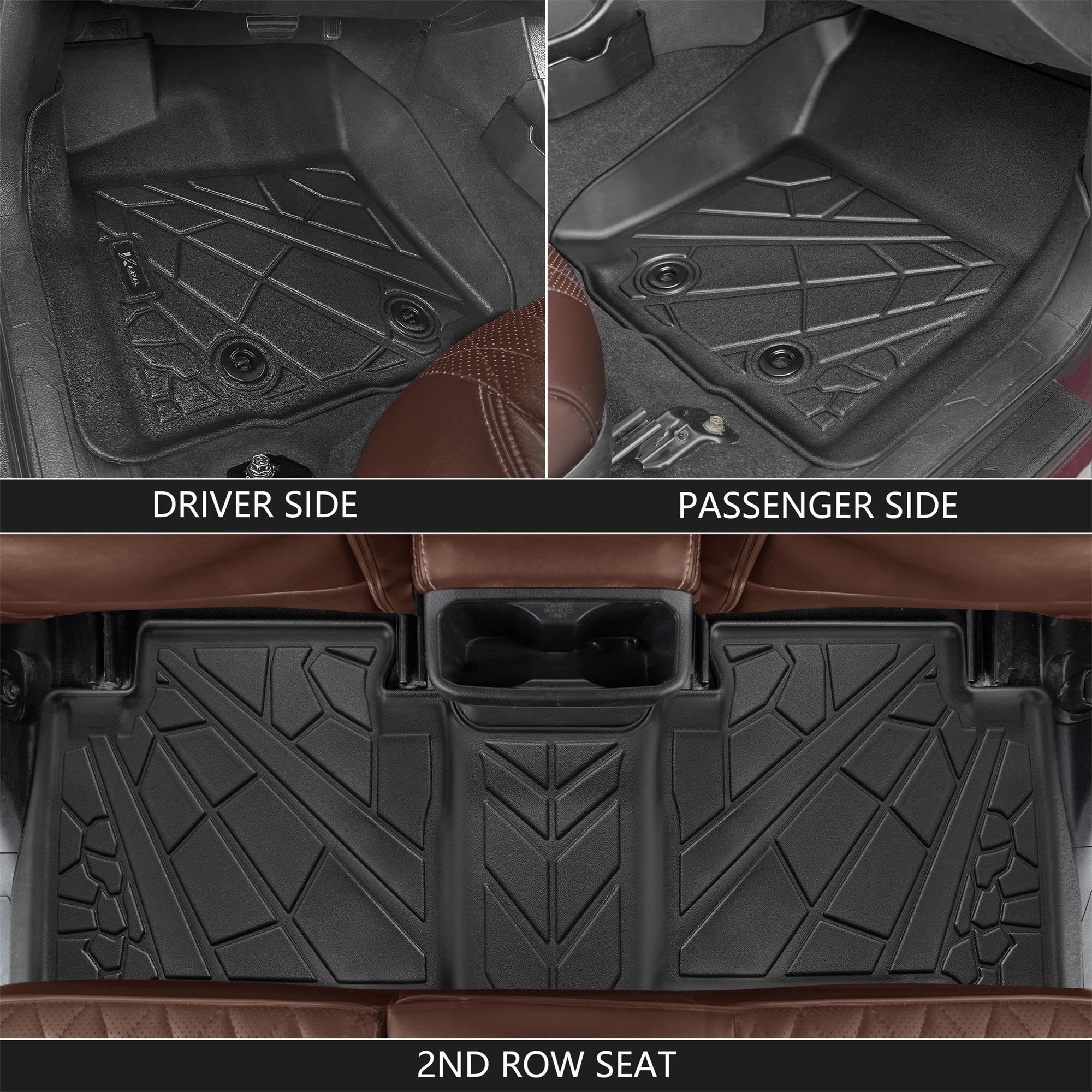 Karpal Floor Mats Fit Toyota Tacoma 2016-2023 (Only For Double Cab And Automatic), Custom Fit All Weather Tpe Floor Liners 1St A