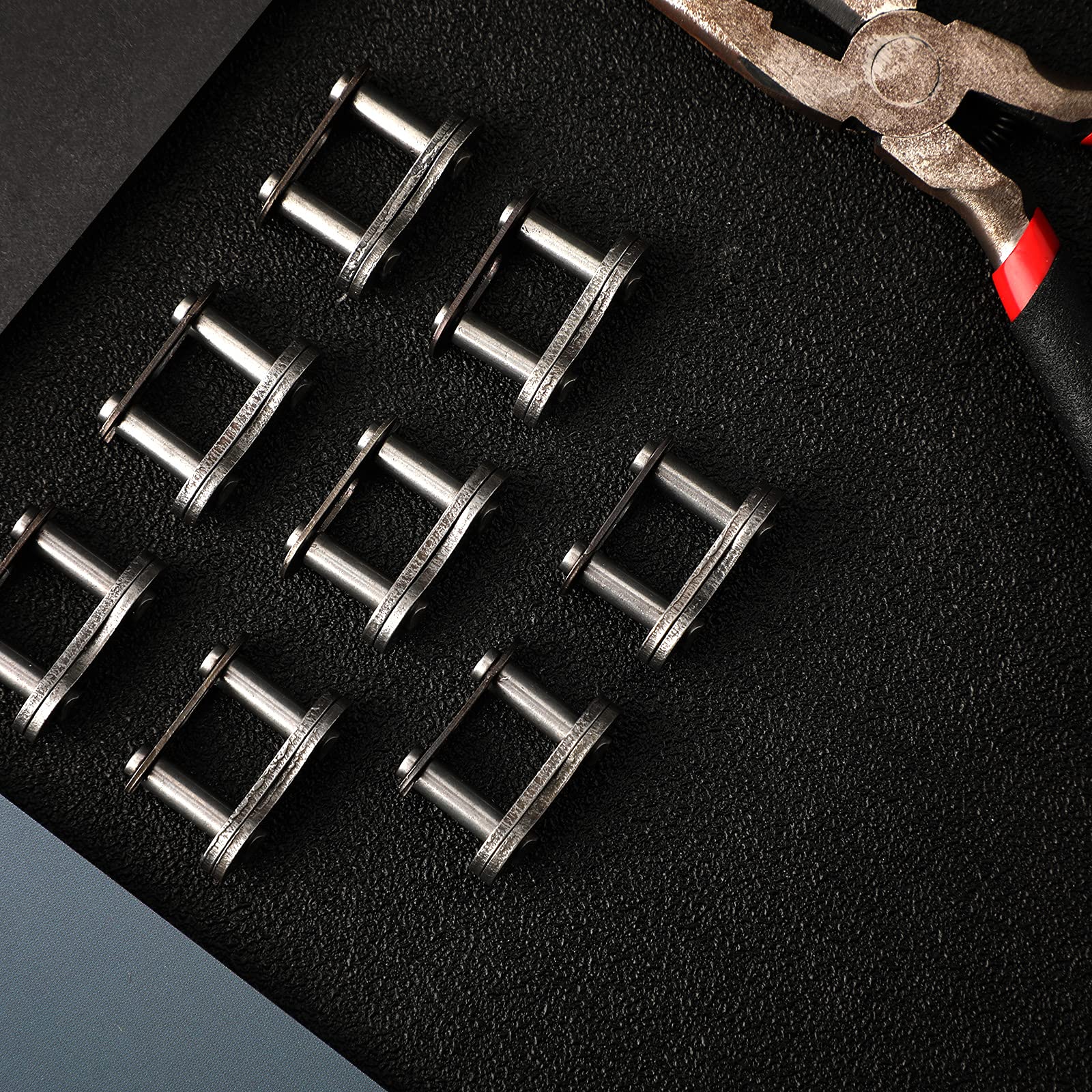 Aiex 8Pcs #415 Chain Master Links, Steel Alloy Heavy Duty Roller Chain Connector Links For Bike Motorized Bicycle Mini Bike Karting Pit Atv Scooter