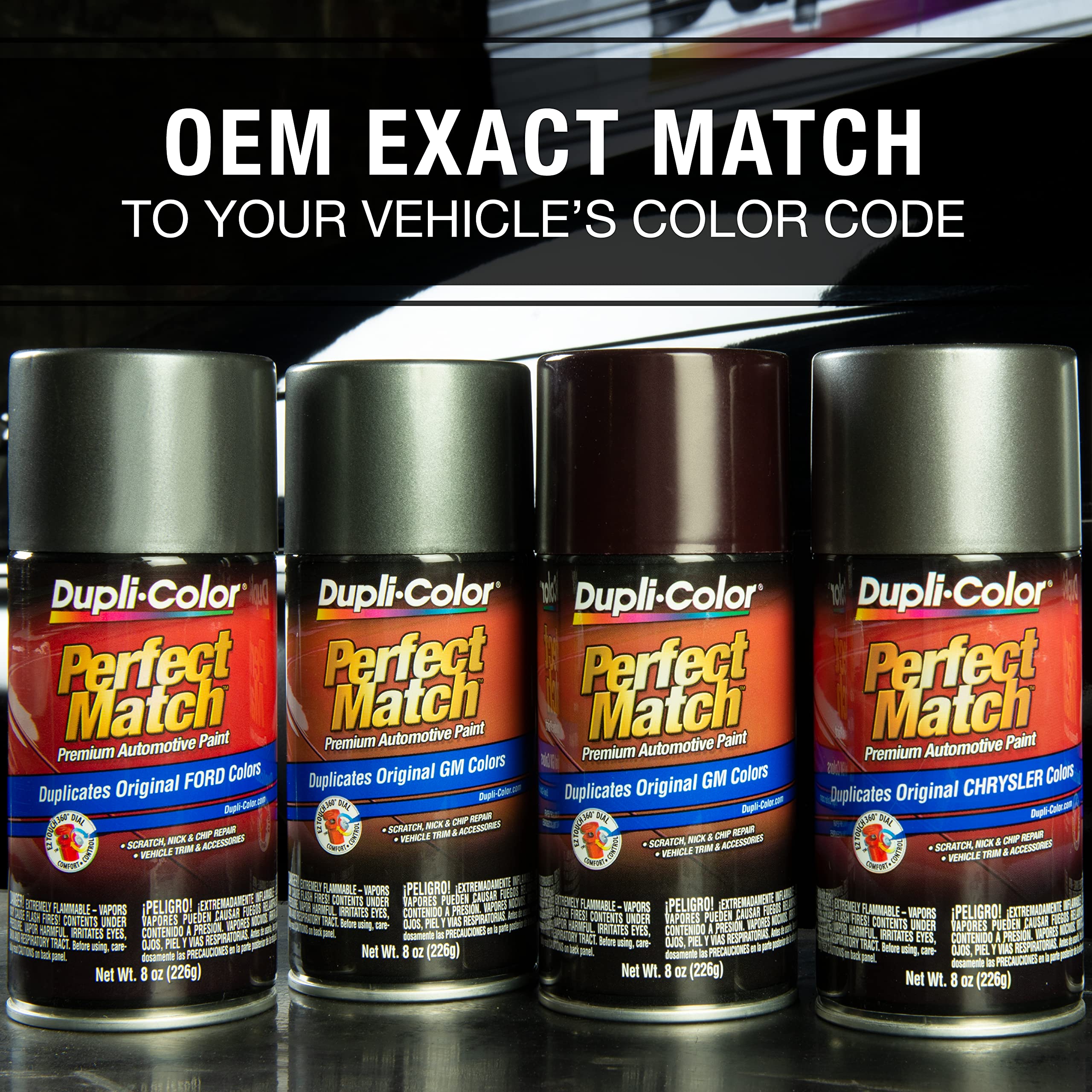 Dupli-Color EBGM05417-6 PK Perfect Match Automotive Spray Paint - General Motors Dark Blue, 29 WA7349, 42 - 8 oz. Aerosol Can, 6