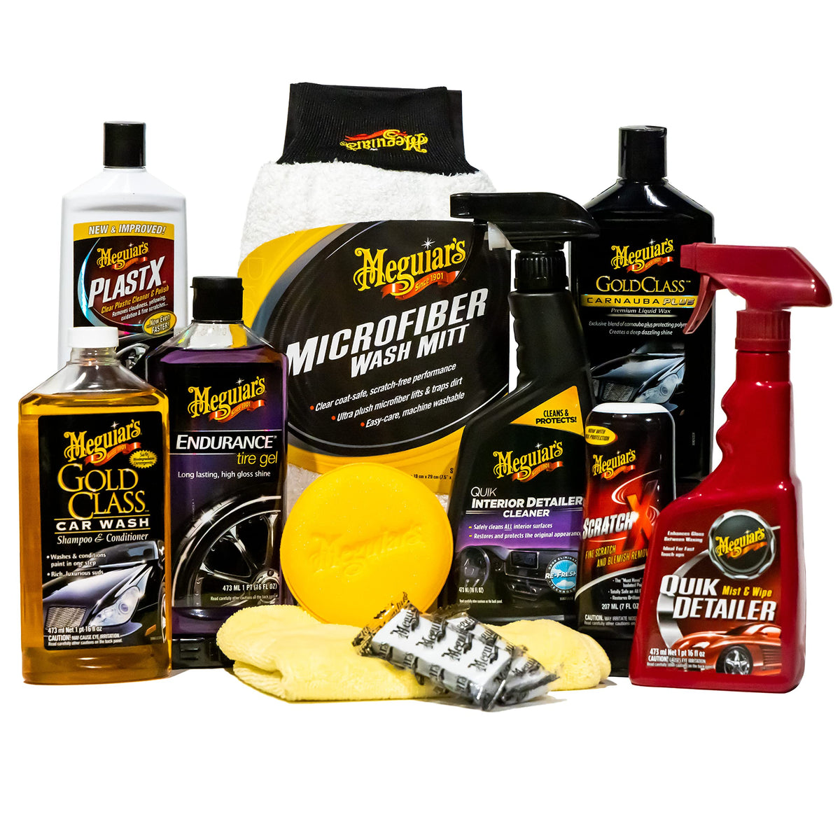 Meguiar'S Complete Car Care Kit - The Ultimate Car Detailing Kit For A Showroom Shine - Includes Products For Cleaning And Detai