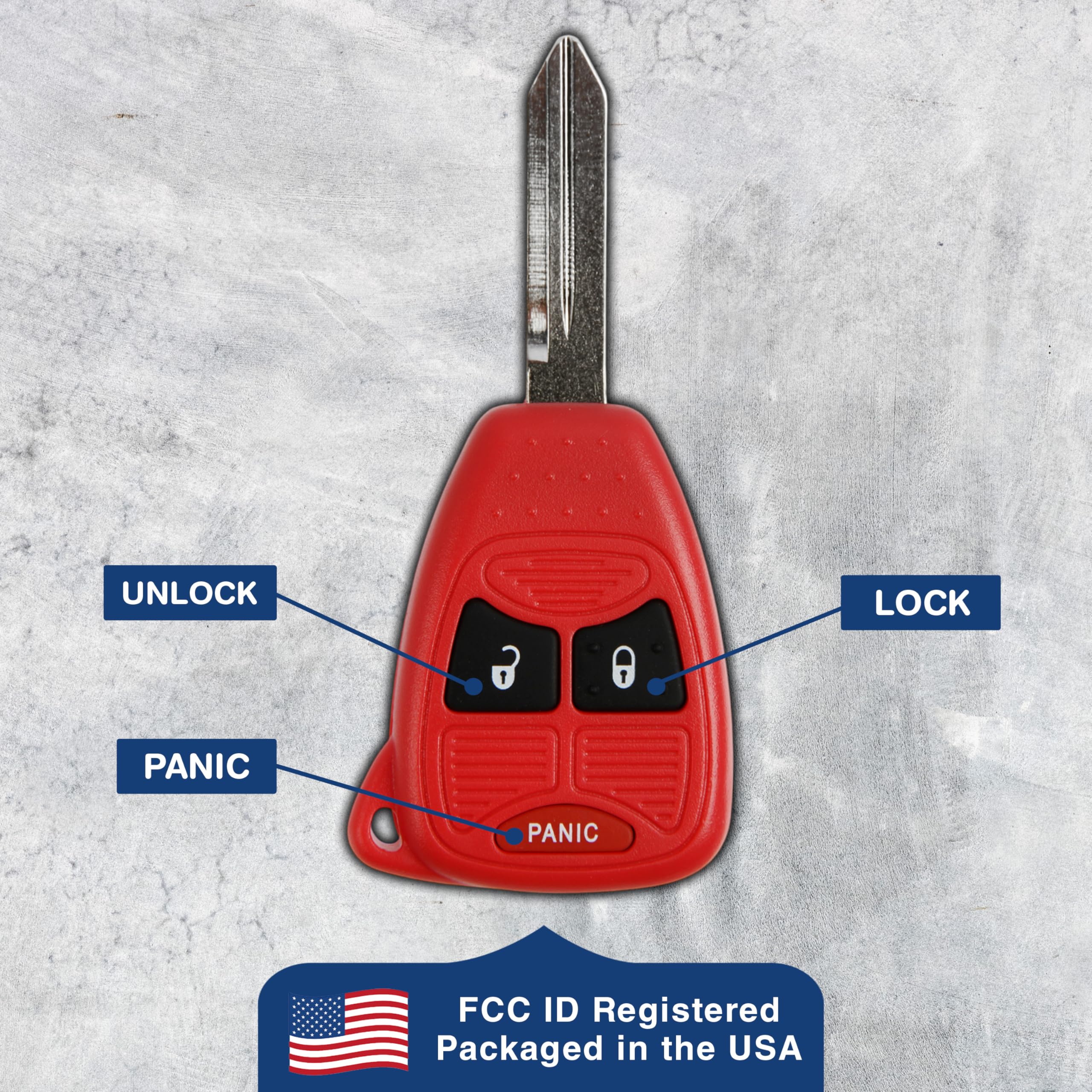 Keylessoption Keyless Entry Remote Control Car Key Fob Replacement For Oht692427Aa Kobdt04A Red