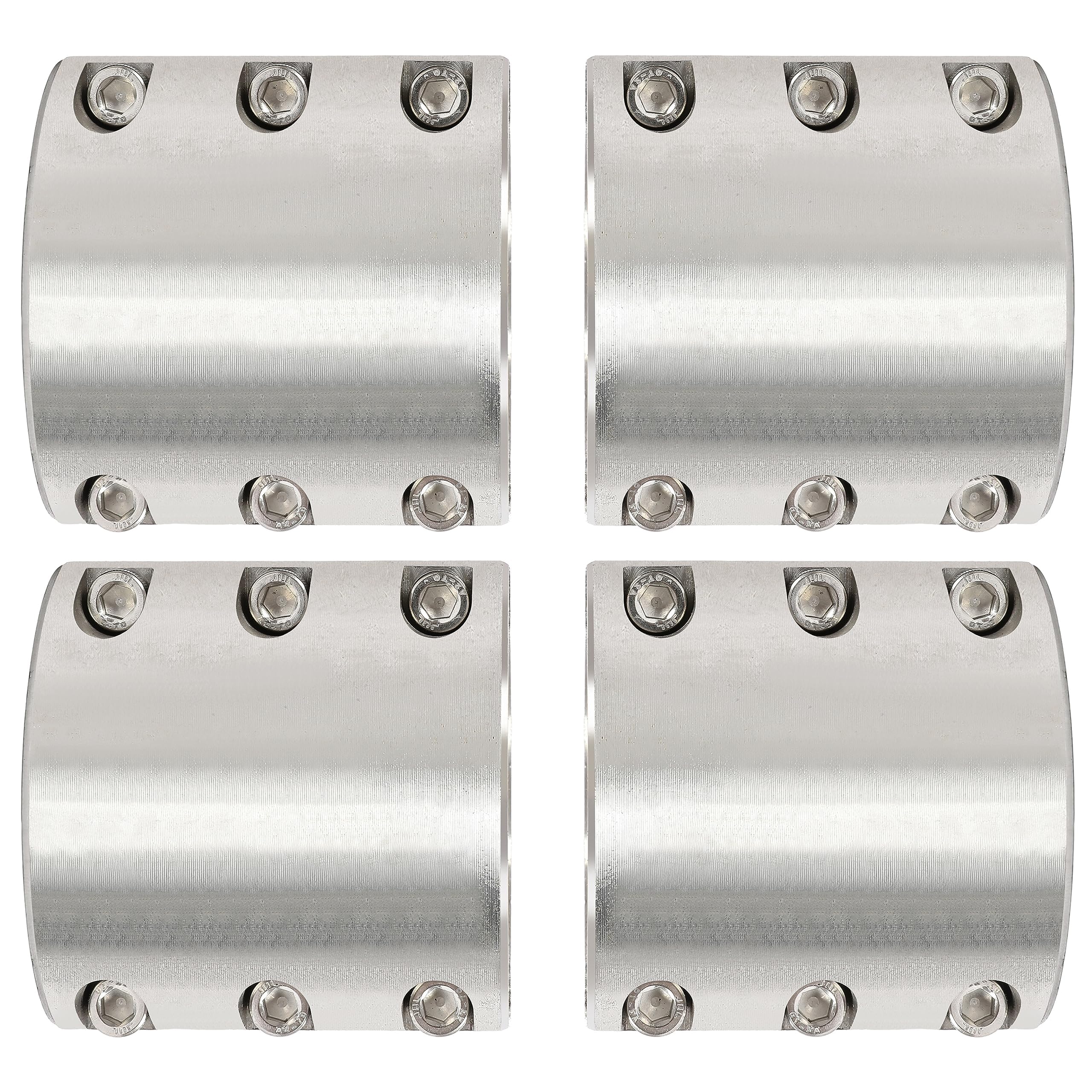HECASA 2'' Split Collar Tube Clamps Compatible with UTV Roll Bar Connector Weldable Tube Clamps Mounts 4 Pcs