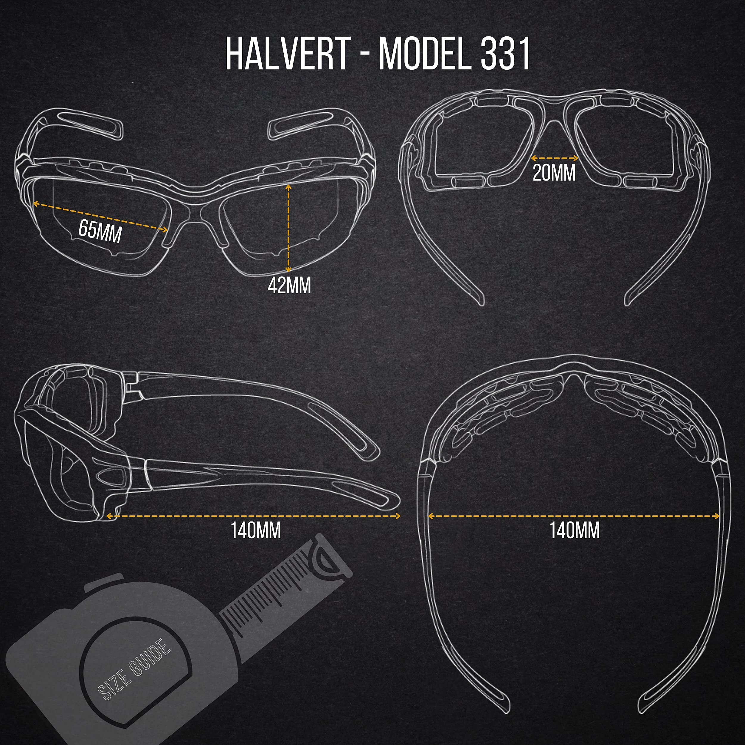 Wynd Blocker Polarized Motorcycle Riding Sunglasses Sports Wrap Glasses, Black, Polarized Smoke