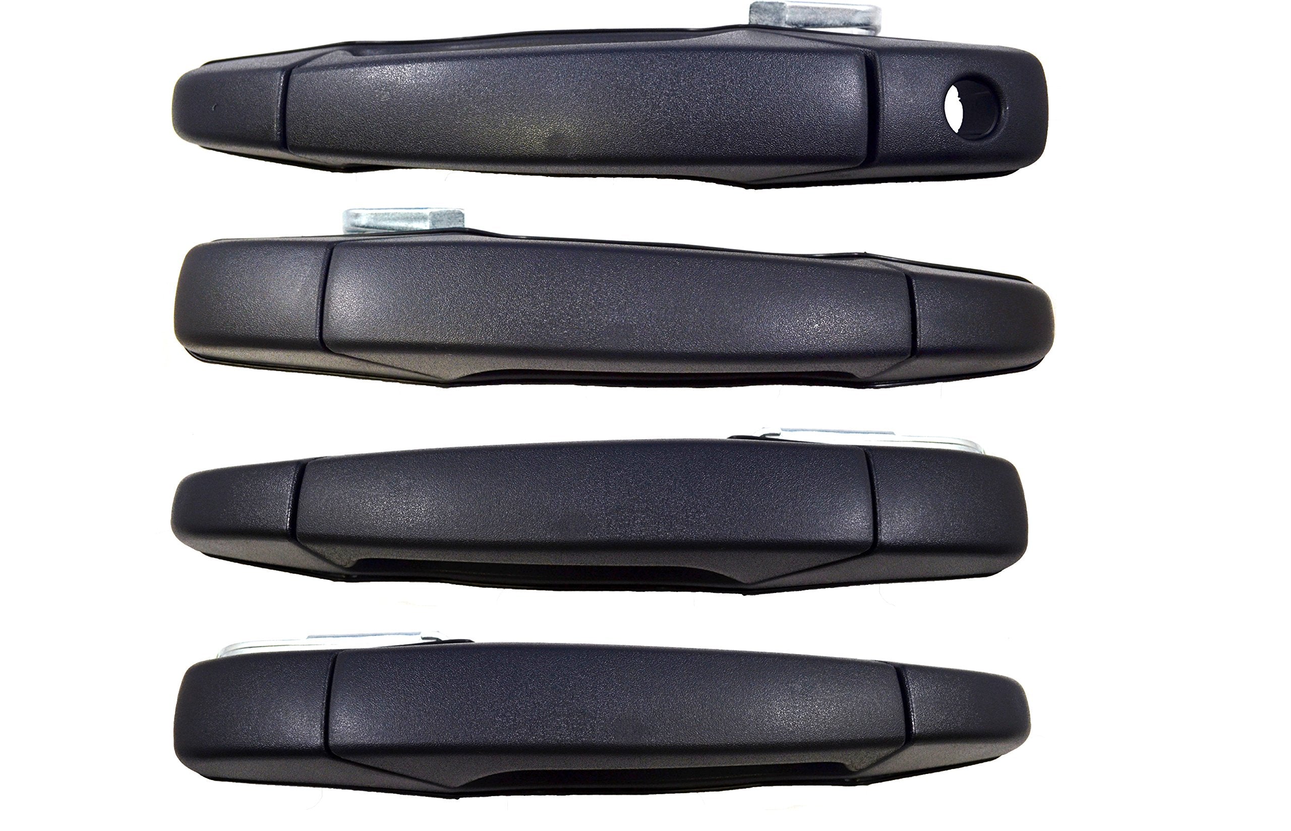 Pt Auto Warehouse Gm-3545A-Qpk - Outside Exterior Outer Door Handle, Textured Black - 1 Front Left, 1 Front Right, 1 Rear Left, 