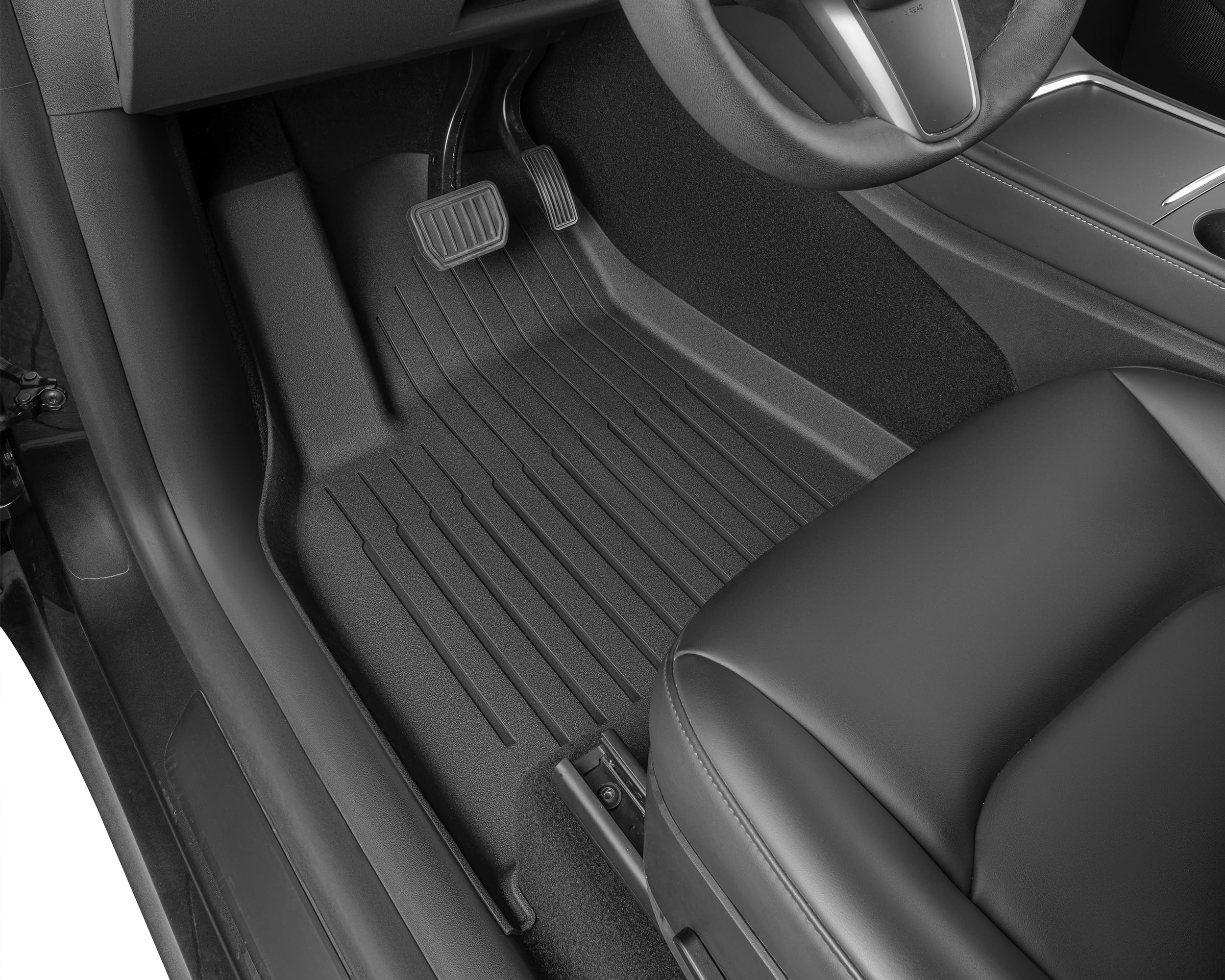 Super Liner Tesla Model Y Floor Mats 2025 2021-2024 | Custom Fit All-Weather 9-Piece Set Tpe Material| Back Seat Protector,Cargo