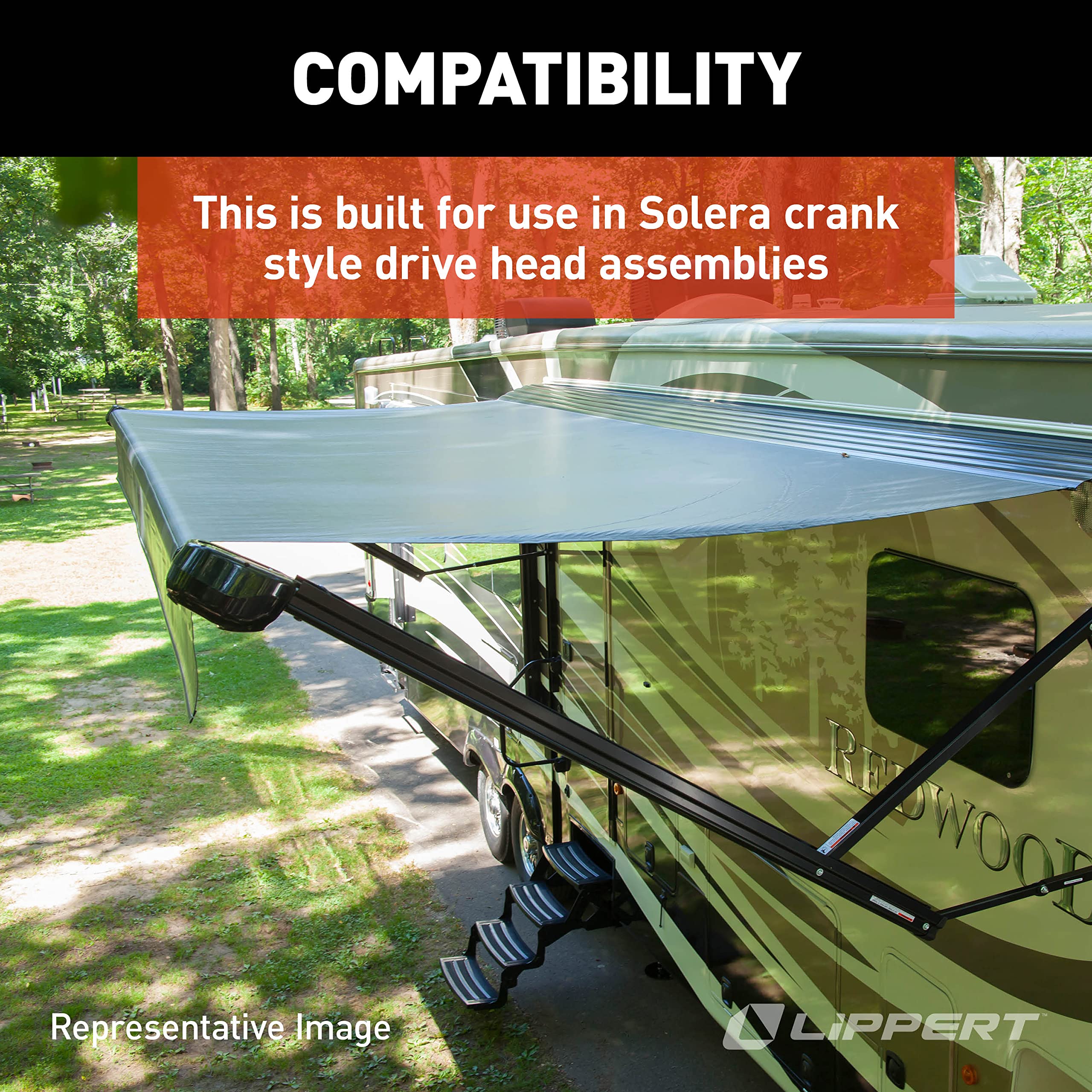 Solera 300030 Manual Crank Rod And Hook For Solera Awnings - White