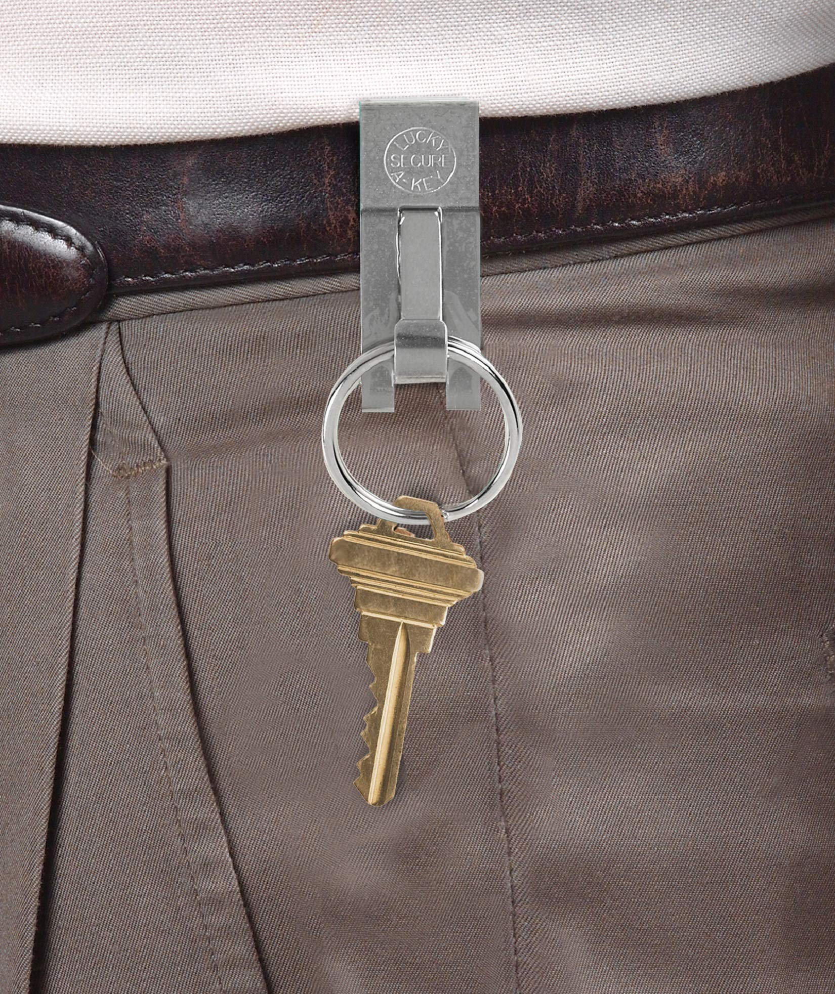 Lucky Line The Original Secure-A-Key - Slip On - For Wide Belts, 5 Per Pack (405005)