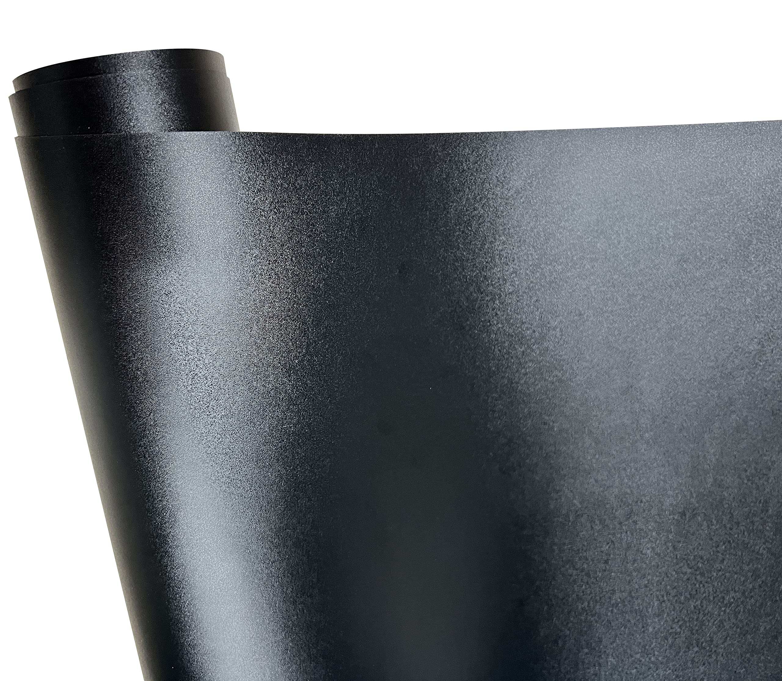 Lzlrun Frosted Matte Black Vinyl Wrap Roll Air Release Sticker Sheet Film Diy Decal Car Auto Vehicle Morotcycle Self Adhesive - 1Ft X 3.5Ft