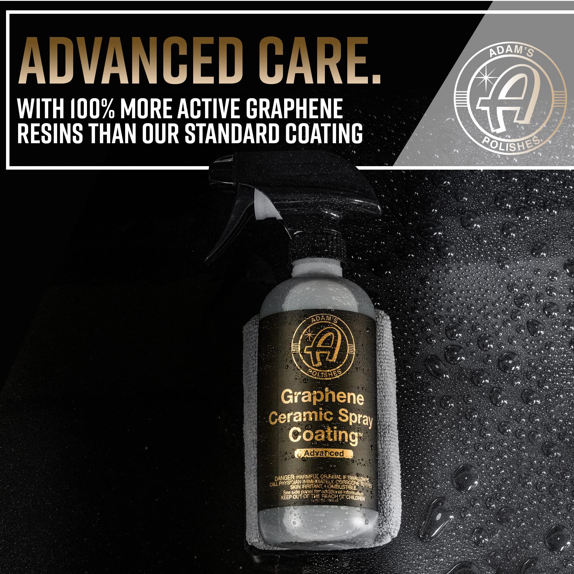Adam's Polishes Graphene Ceramic Spray Coating Kit - 5 Piece Set, 18+ Month Protection, Extreme Gloss for Cars, Boats, RVs & Motorcycles
