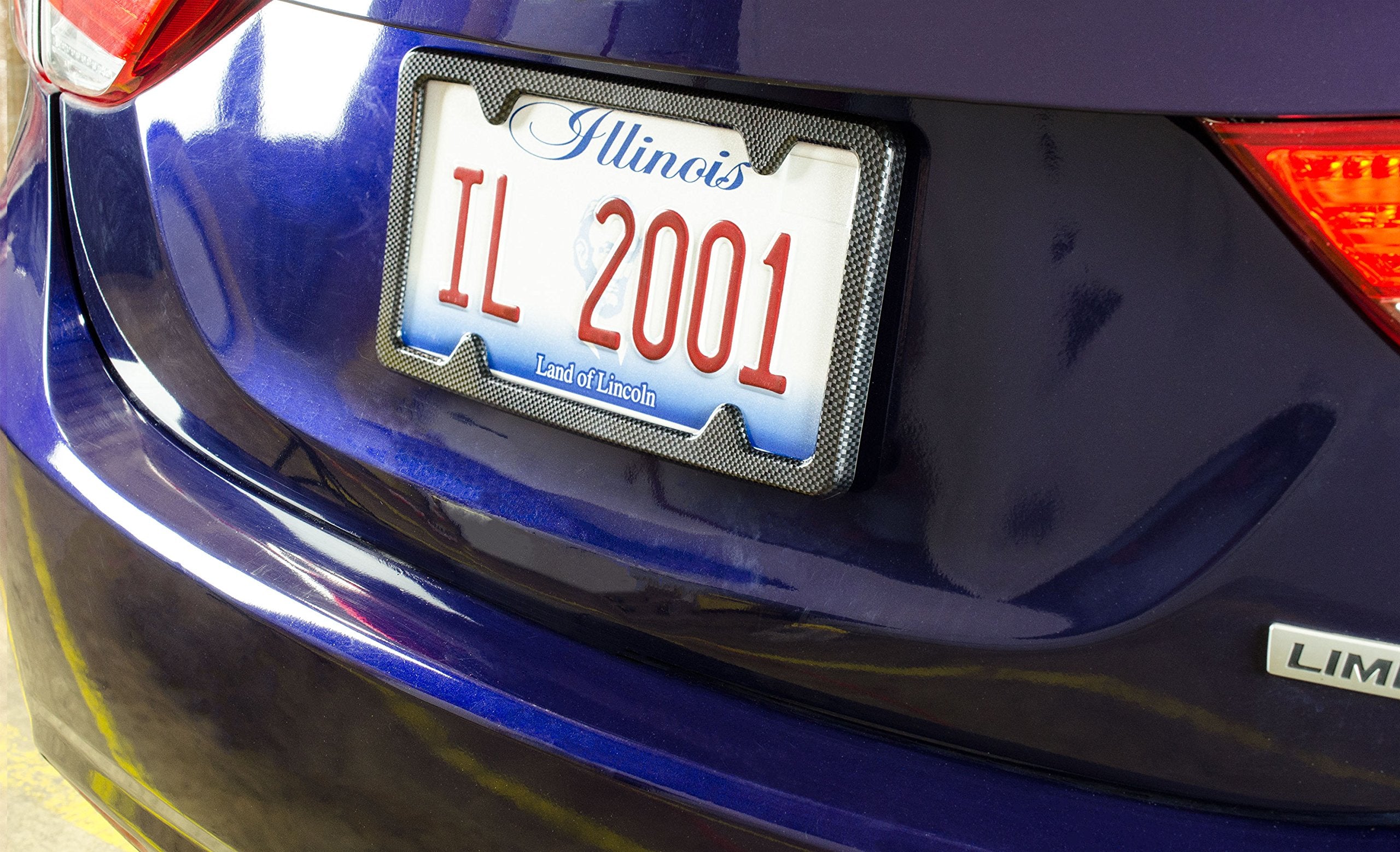 Custom Accessories 92820 Carbon Fiber License Plate Frame With Bracket