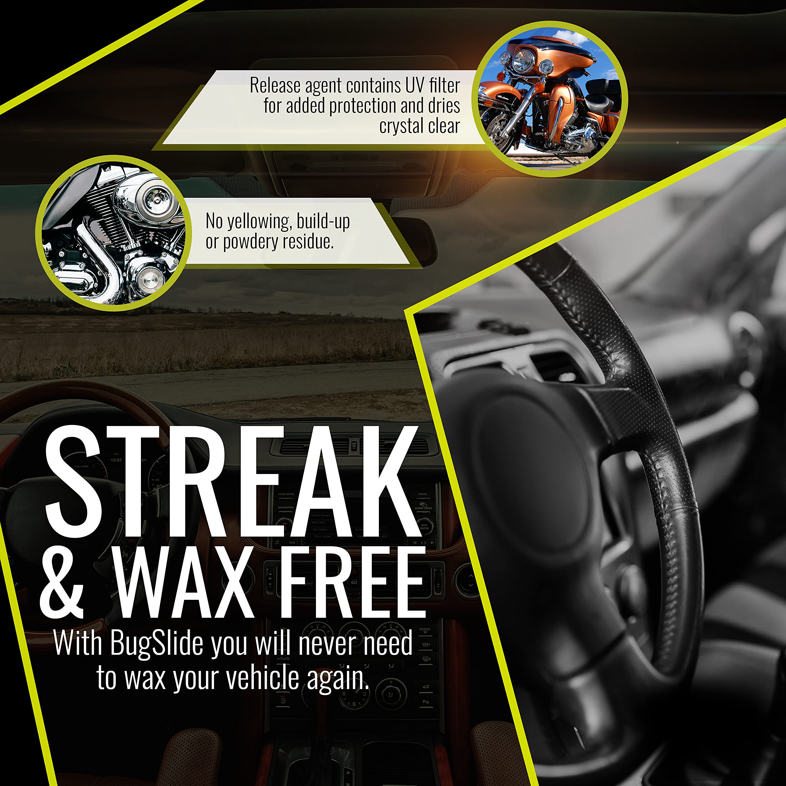 Bugslide 32 Oz Cleaner Refill For Spray Bottles & Travel Kits - All Surfaces Cleaning And Detailing Solution For Vehicle Interior And Exterior Use - Shines, Degreases, Polishes