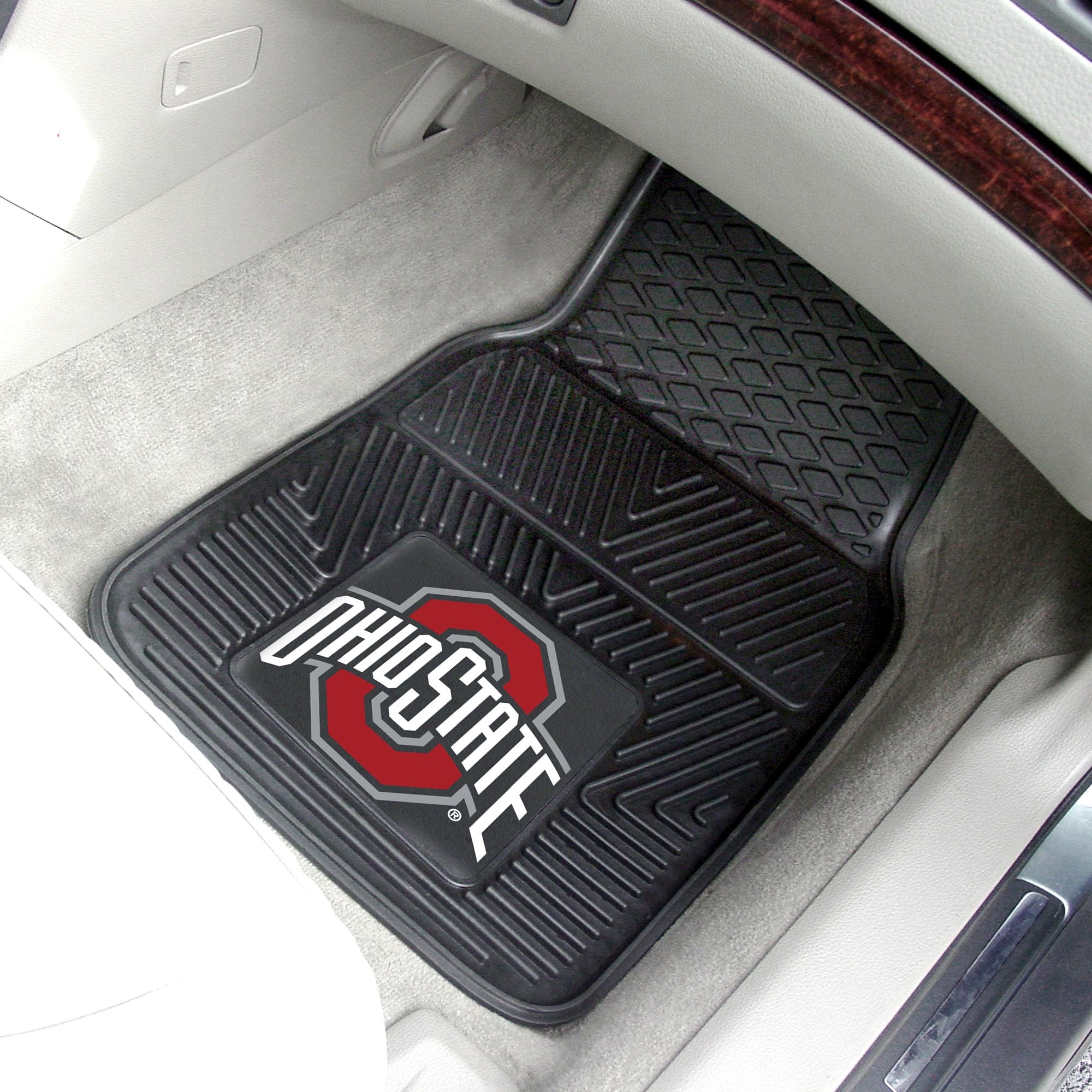 Fanmats - 7924 Ncaa Ohio State University Buckeyes Vinyl Heavy Duty Car Mat 18''X27''