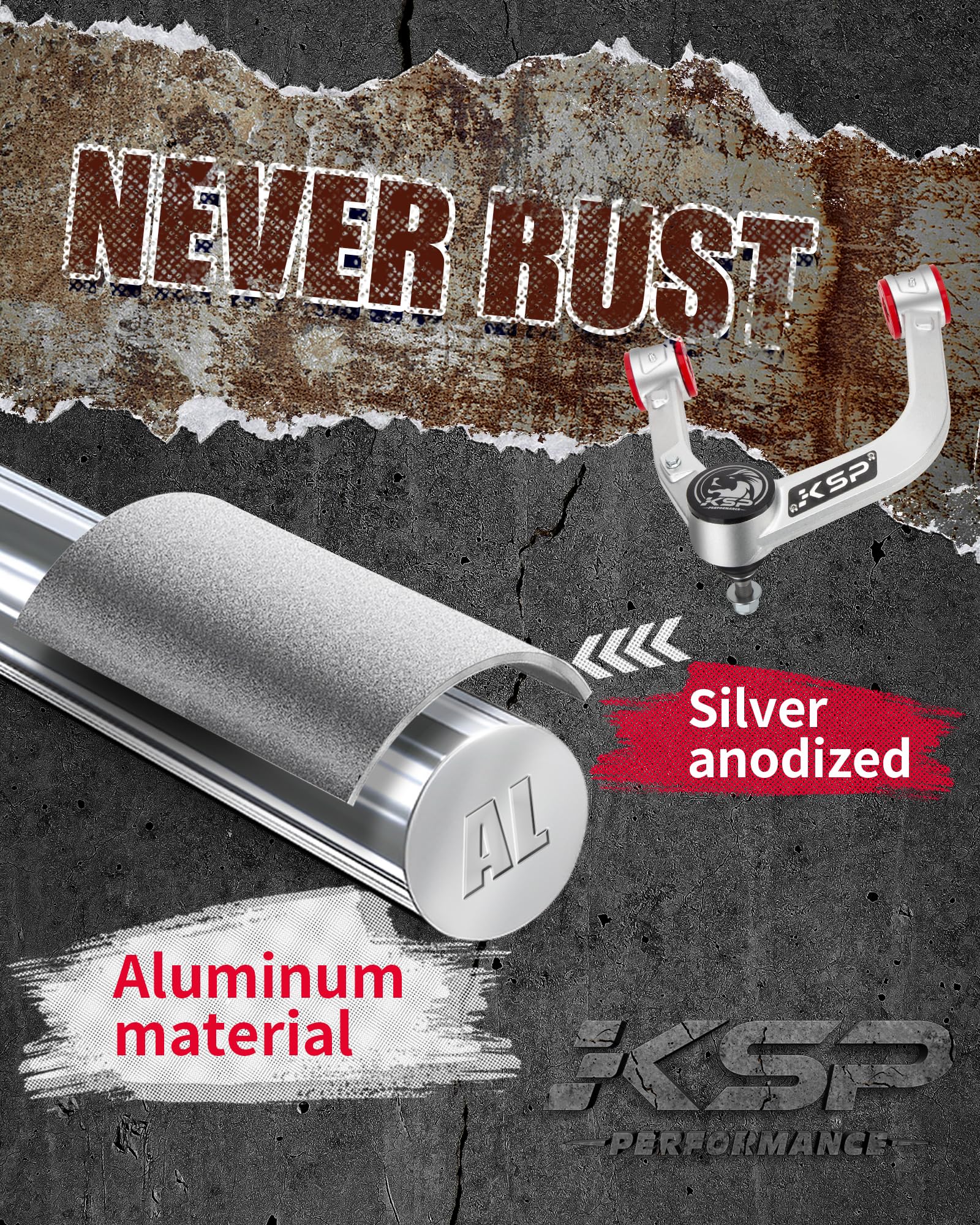 Ksp Front Upper Control Arm For Toyota Tacoma 2004-2023, 2-4'' Adjustable Front Aluminum Control Arm For 2004-2023 Toyota Hilux