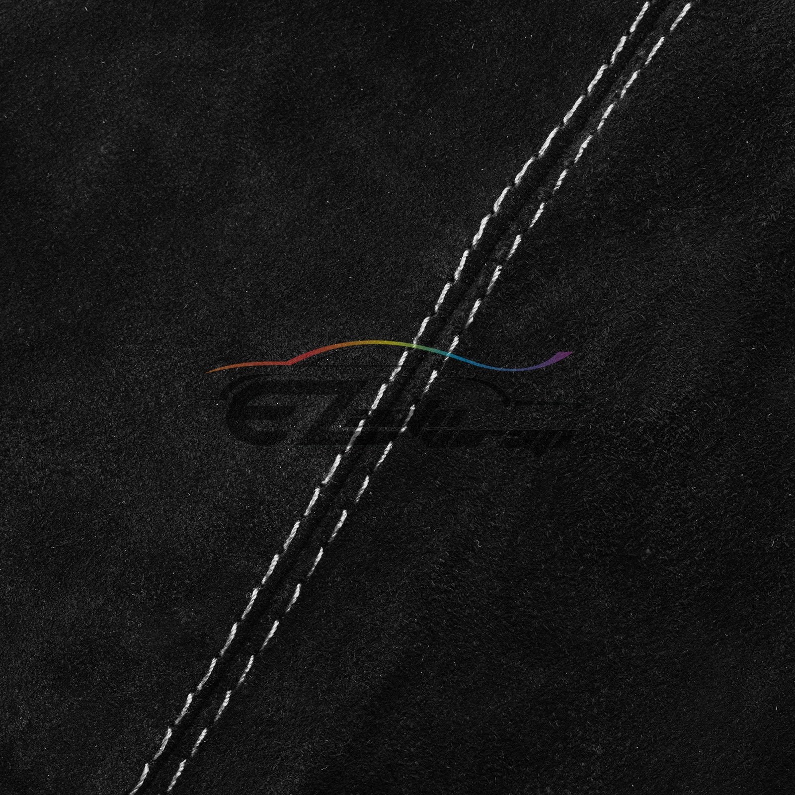 Ezautowrap Universal Velvet Genuine Leather Shift Knob Shifter Boot Cover Black With White Stitches Mt At Sport