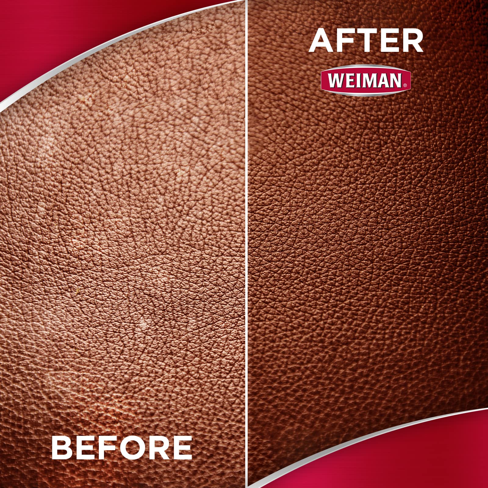 Weiman 3 In 1 Deep Leather Conditioner Cream (Microfiber Cloth) - Restores Leather Surfaces - Use On Leather Furniture, Car Seat