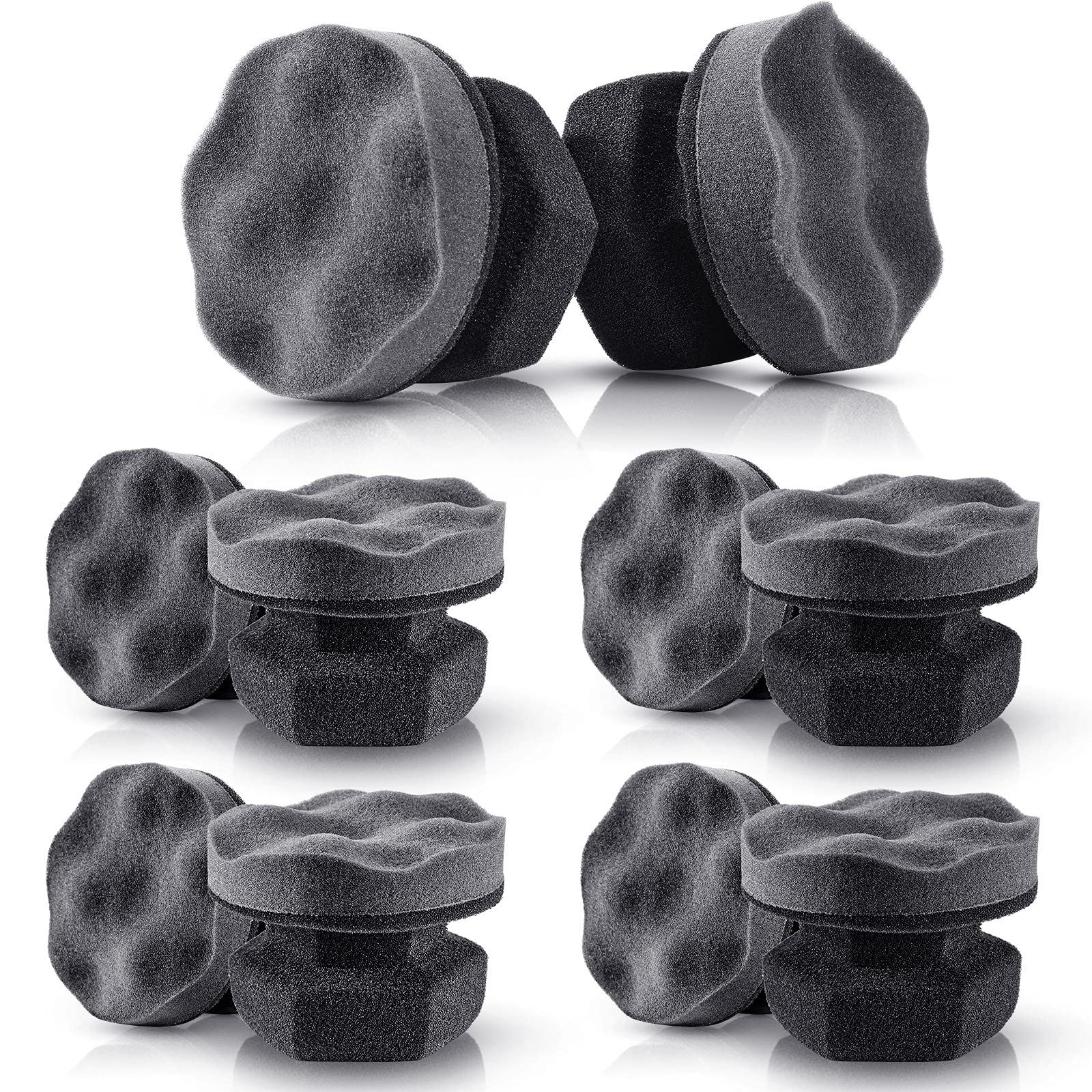 BBTO Tire Dressing Applicator Washable Tire Shine Applicator Dressing Pad Car Detailing Foam Sponge Reusable Cleaner Sponge for 