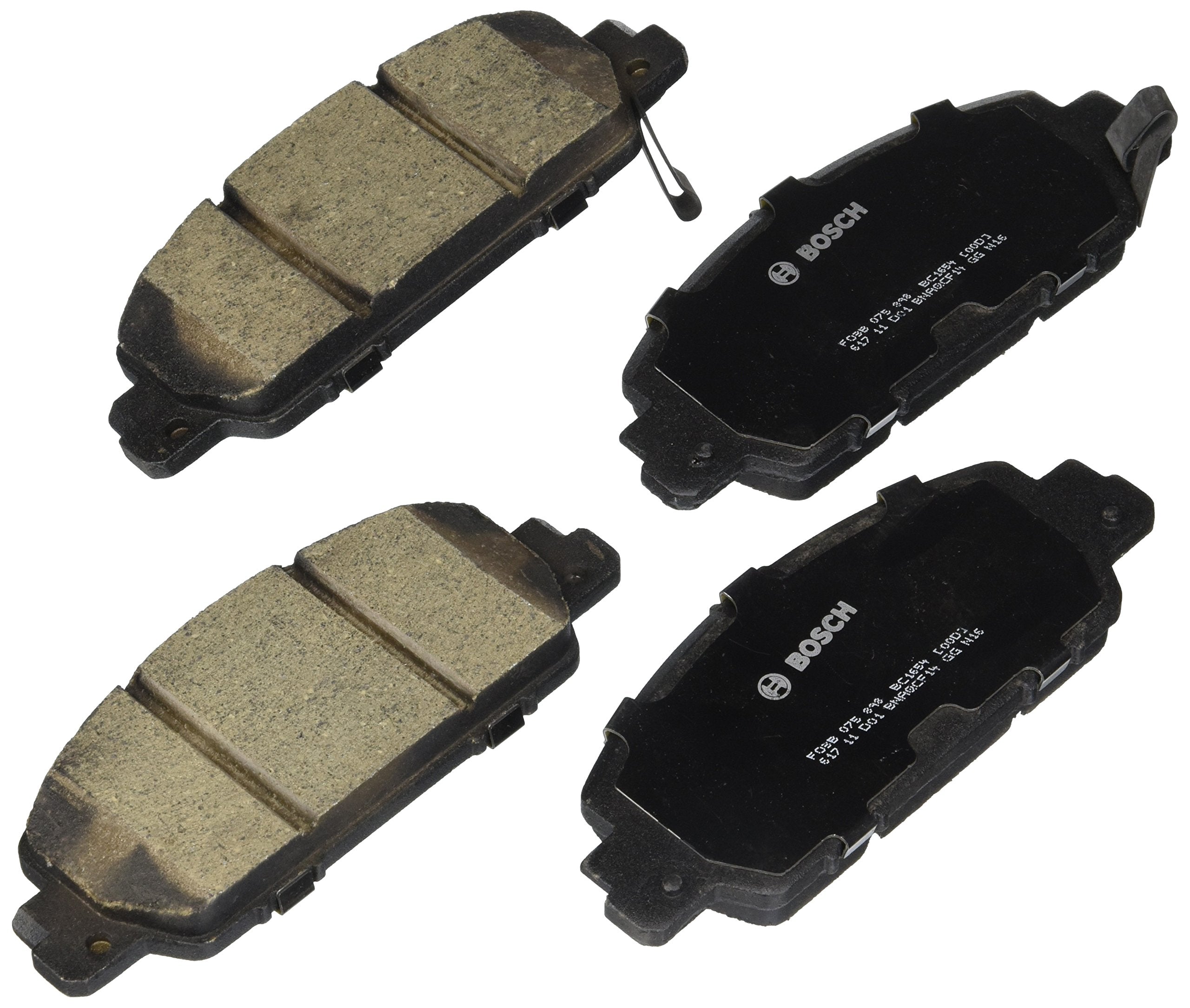 BOSCH BC1654 QuietCast Premium Ceramic Disc Brake Pad Set - Compatible with Select Honda Accord, HR-V; FRONT
