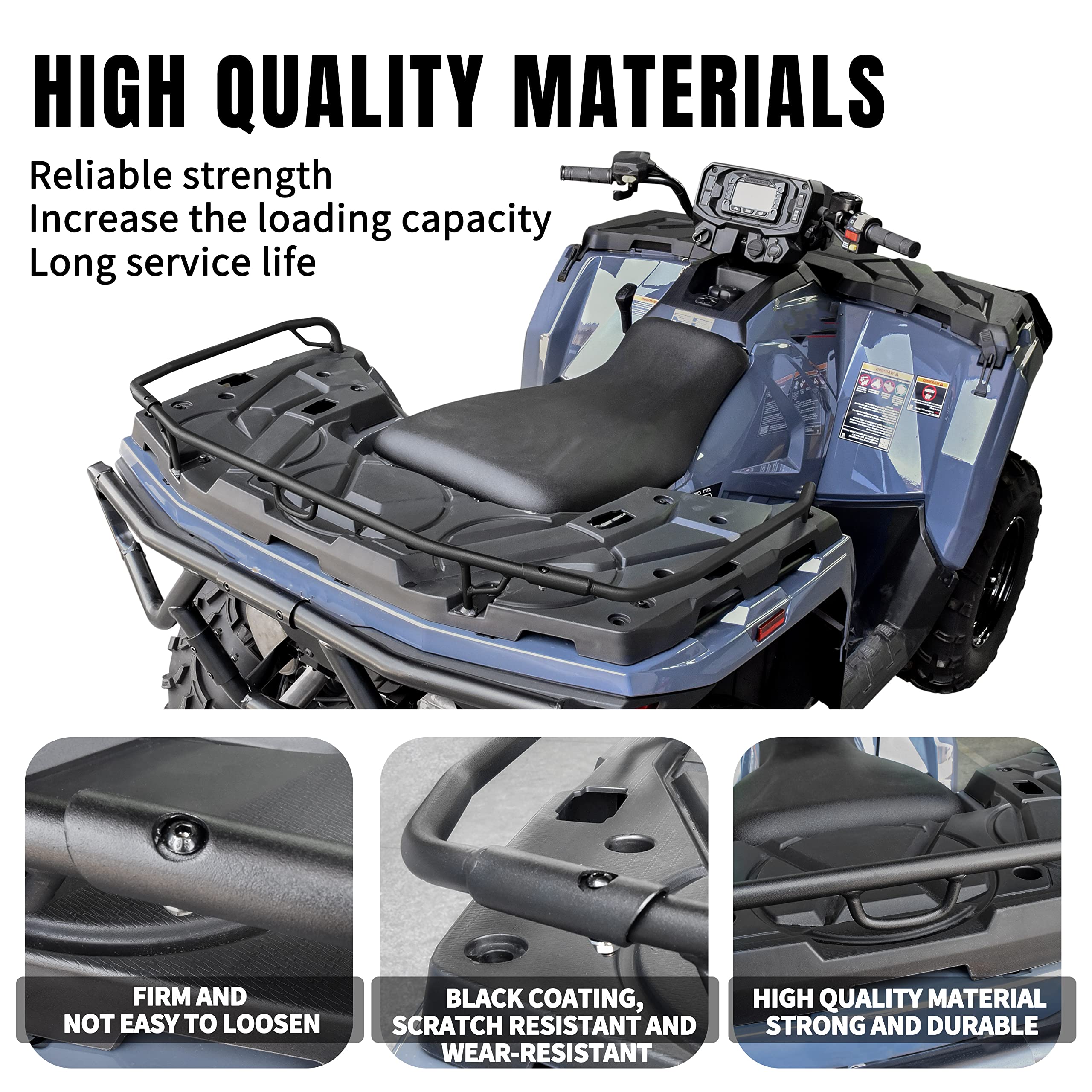 KATIMOTO Rear Extender Rack for Polaris Sportsman 570 450 2021-2024, Rear Steel Heavy Duty Rack Rear Cargo Rack for Polaris Spor