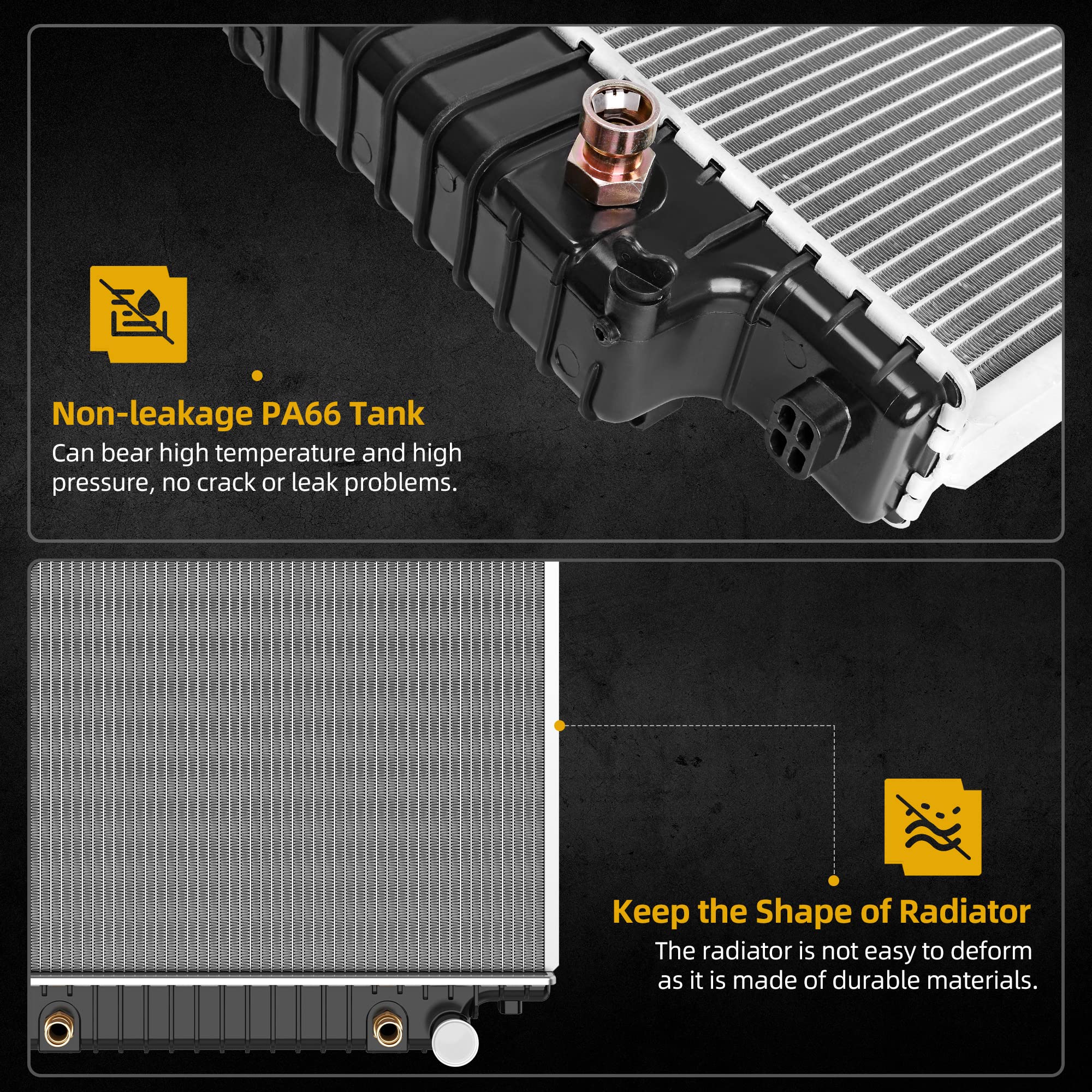 Dwvo Radiator Complete Radiator Compatible With 2006 Ford Explorer 2007 Explorer Sport Trac 2006 Mercury Mountaineer 4.0L V6 4.6