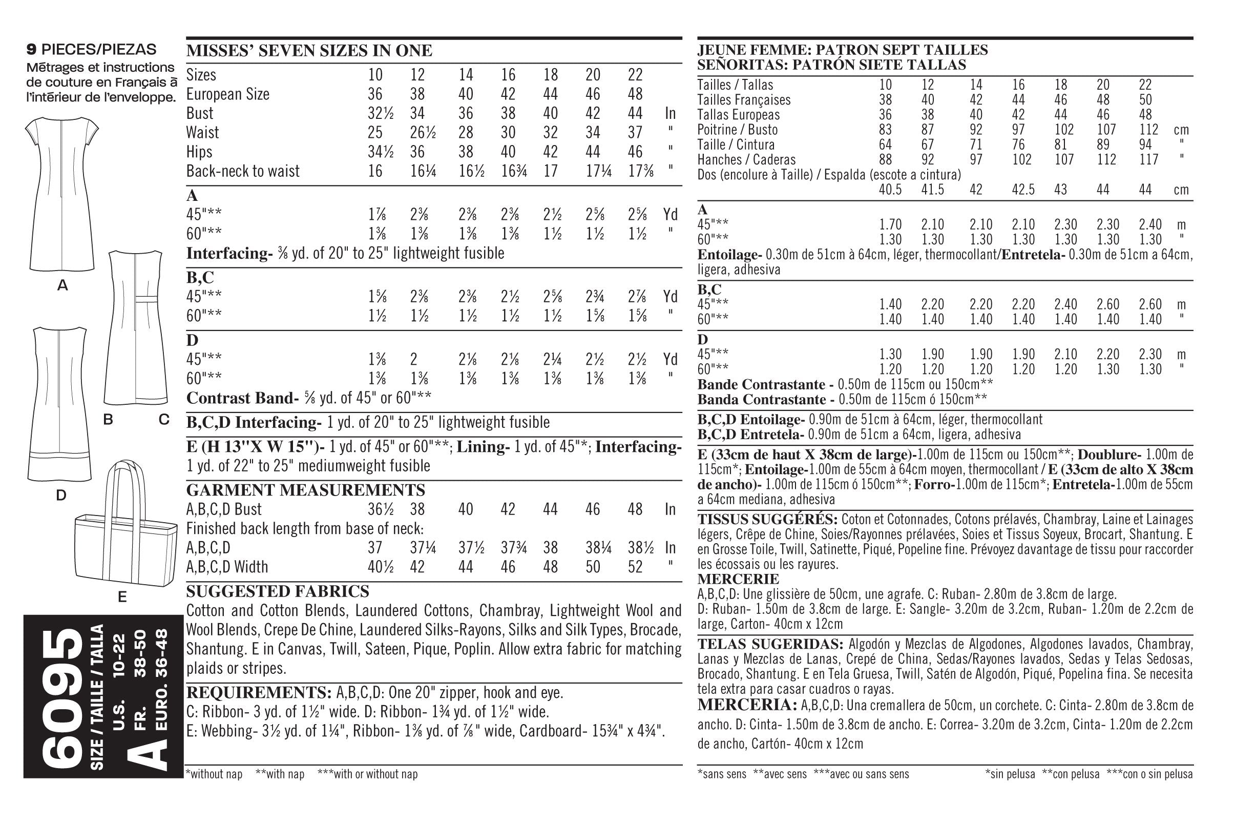 New Look U06095A Misses Dresses Sewing Pattern