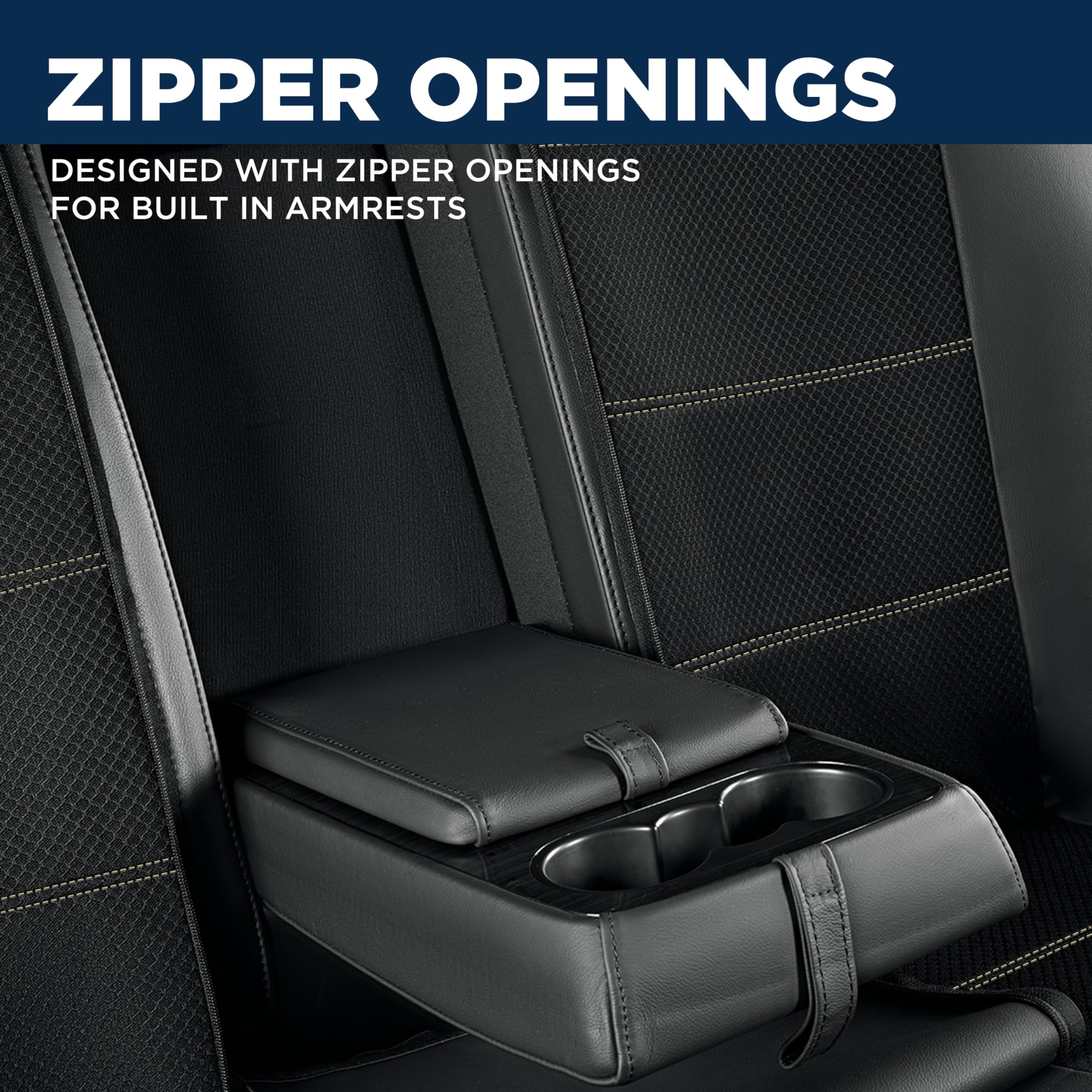 Pic Auto Leather Car Seat Covers, Sports Carbon Fiber & Mesh Design, High-Back Full Set, Waterproof Automotive Seat Covers, Airb