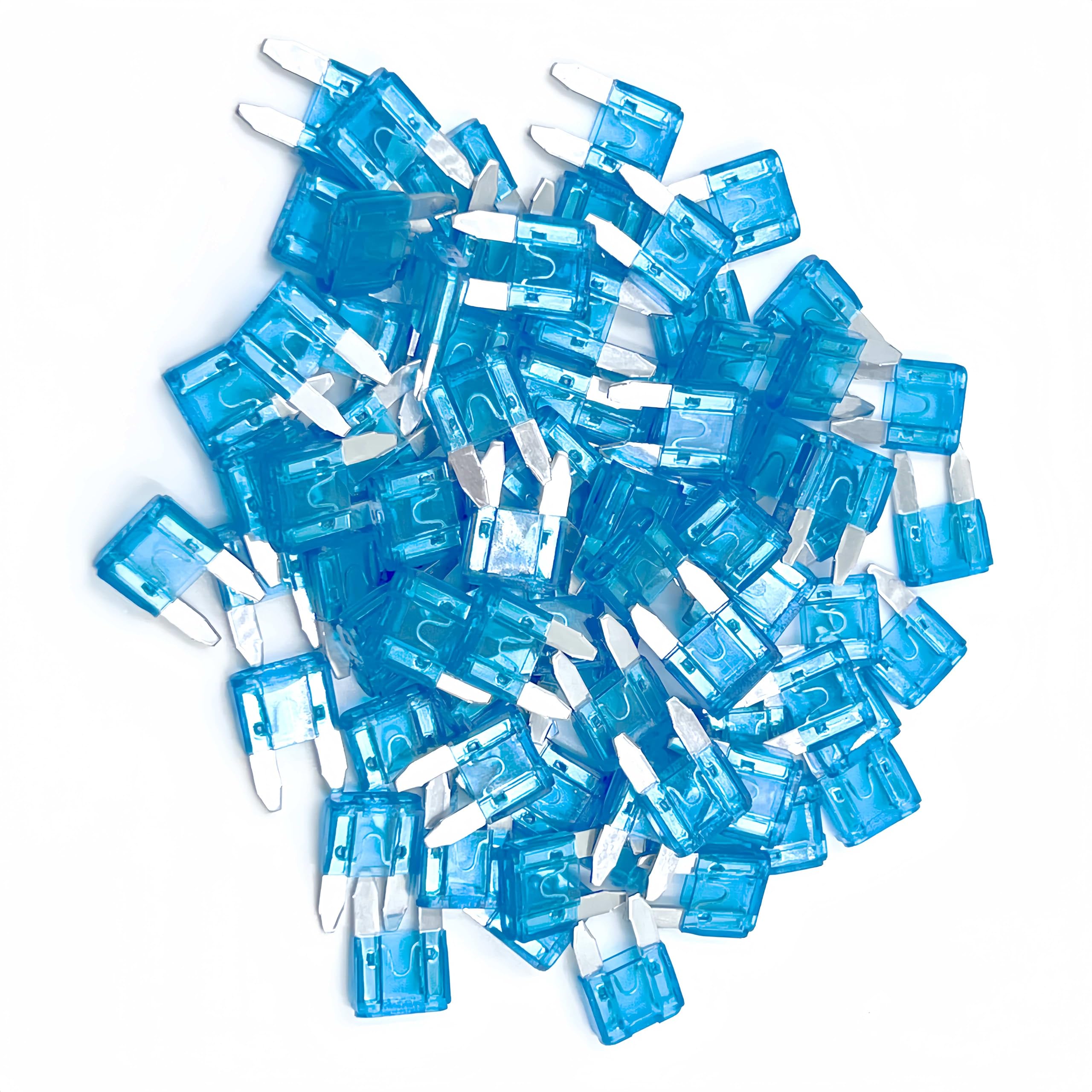 Xjlsgxusg 80Pcs 15Amp Mini Car Fuses, Blade Fuse Assortment Kit For Car, Marine, Truck, Rv Fuse Replacement