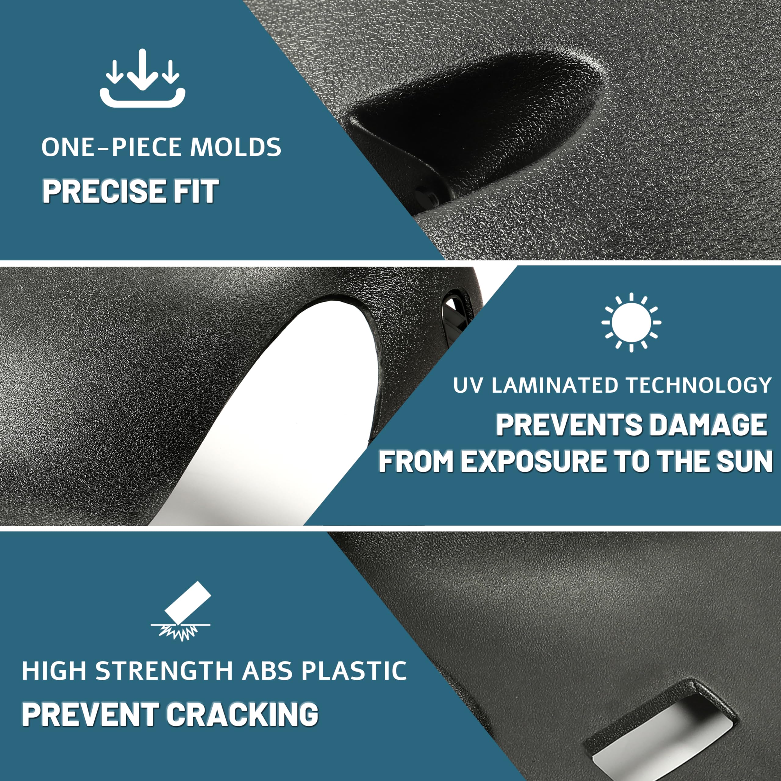 Kuafu Dash Replacement Compatible With 1994-1997 Dodge Ram 1500 2500 3500 Replace For 5Ey72Rc8 Black Upper Panel Dashboard