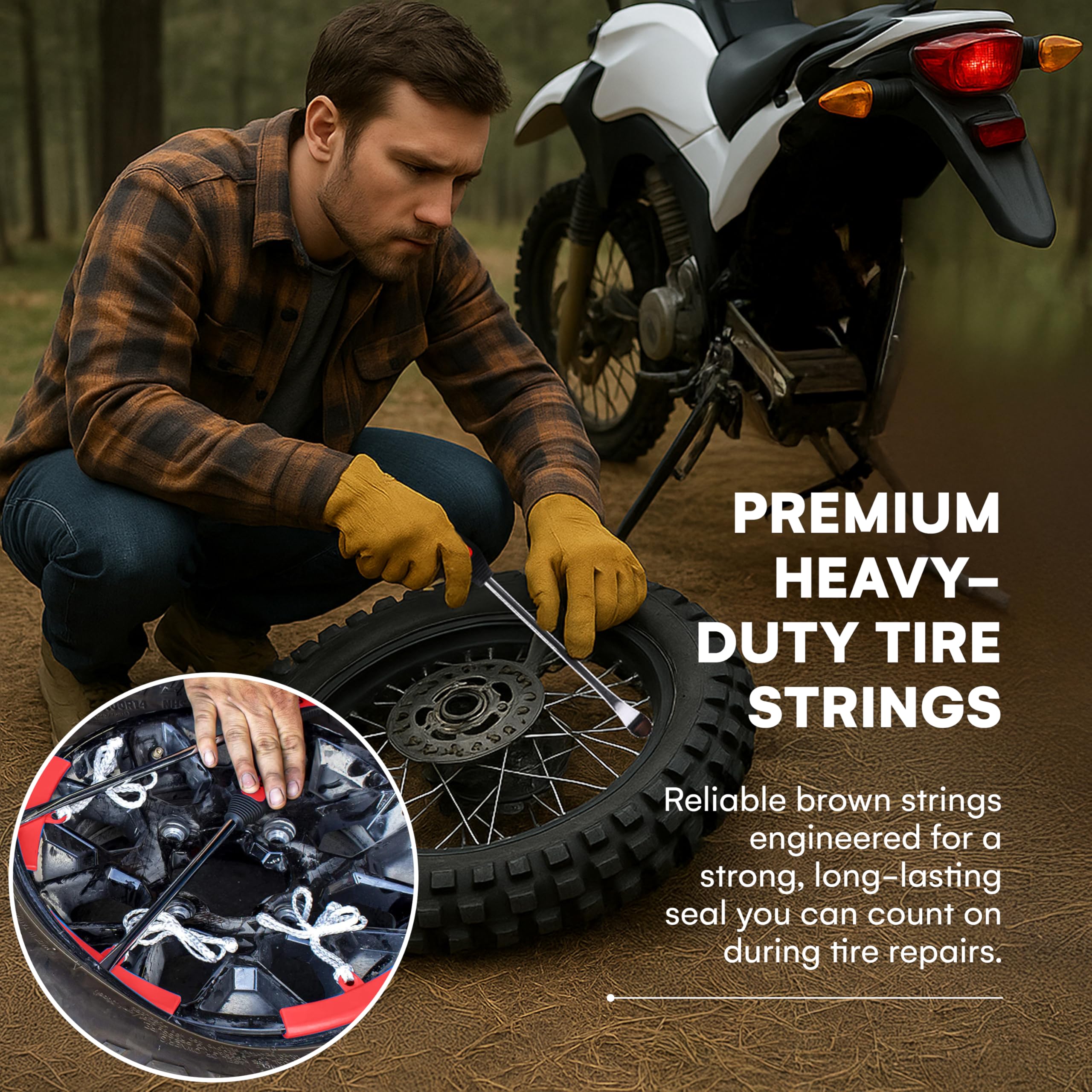 Boulder Tools Tire Spoons - Tire Changing Tool - Motorcycle Tire Spoons - Durable, Easy-To-Use For Safe & Quick Tire Repair - Di