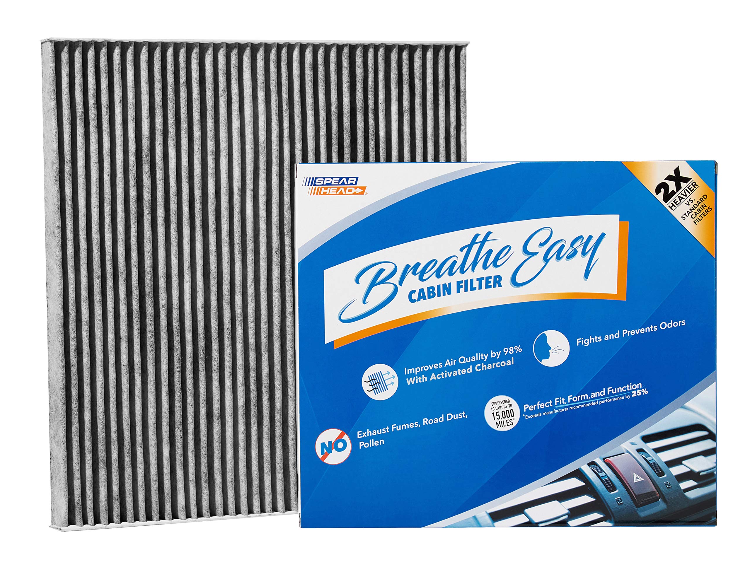 Spearhead Odor Defense Breathe Easy Ac & Heater Cabin Filter | Fits 2007-12 Altima, 2009-14 Maxima, 2009-14 Murano, 2011-17 Ques