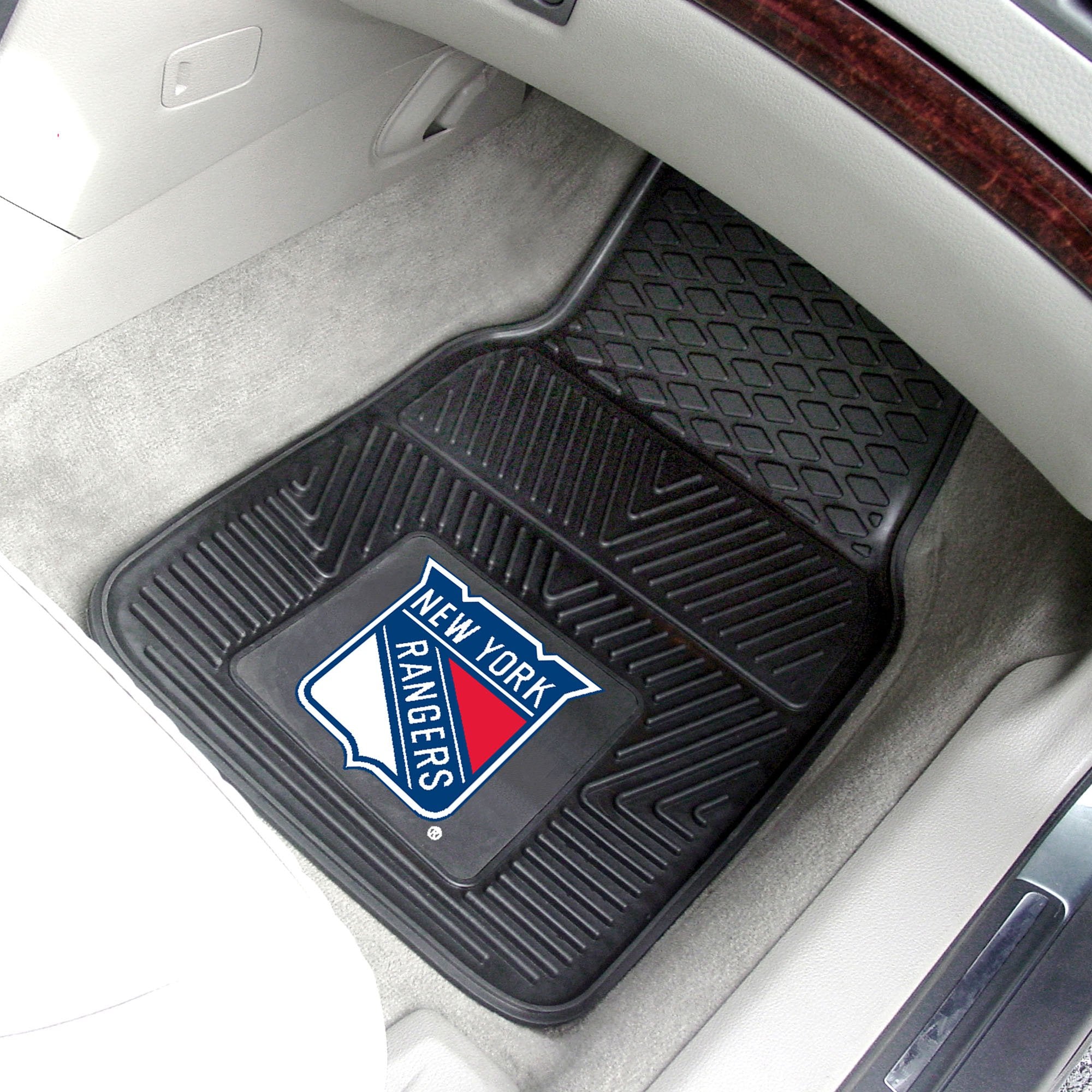 FANMATS New York Rangers 2 - Pc Heavy Duty Vinyl Car Mat 18&quot;x27&quot;