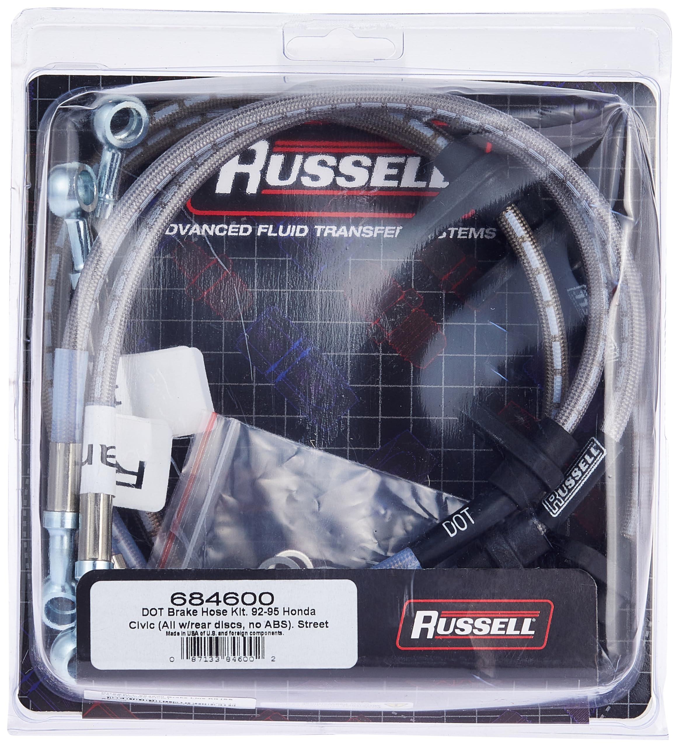 RUSSELL 684600 Brake Line Kit (SS 92-95 Honda Civic)