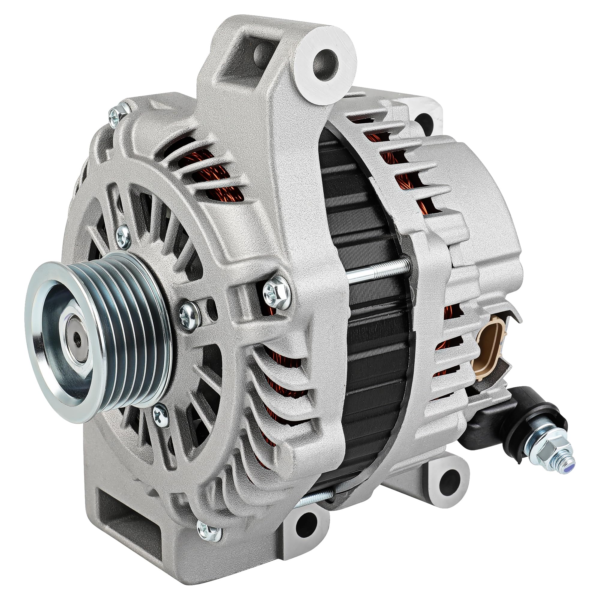 SCITOO Alternator Fits for Mazda for 5 2.3L 2008-2010 12V 110Amp CW 6-Groove Pulley High Output Alternator A3TJ3391 LFB6-18-300 
