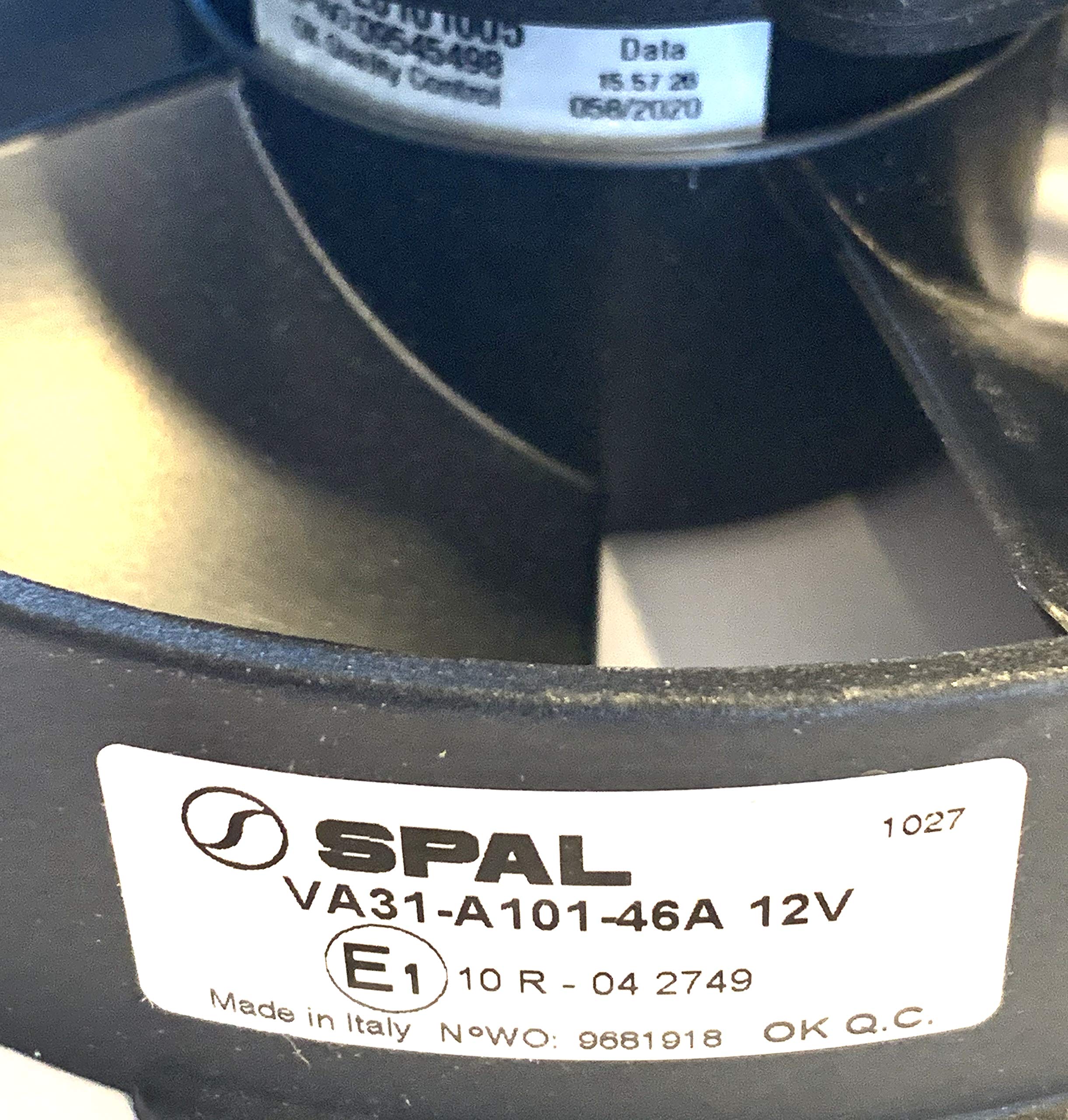 Spal 30103011 5.2' Puller Fan 12 Volt High Performance Straight Blade 342 Cfm