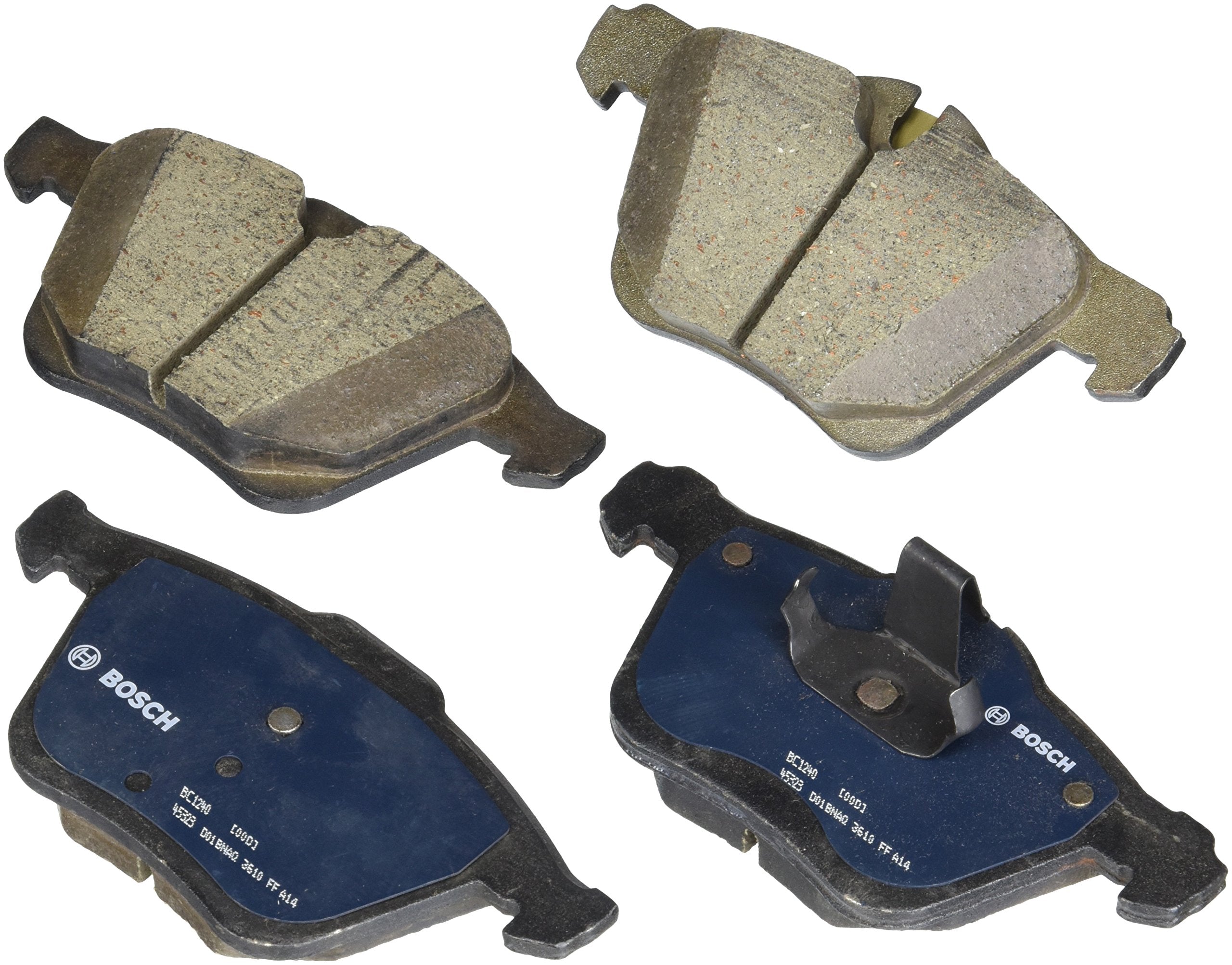 BOSCH BC1240 QuietCast Premium Ceramic Disc Brake Pad Set - Compatible with Select Jaguar S-Type, Super V8, XF, XJ, XJR, XK, XKR
