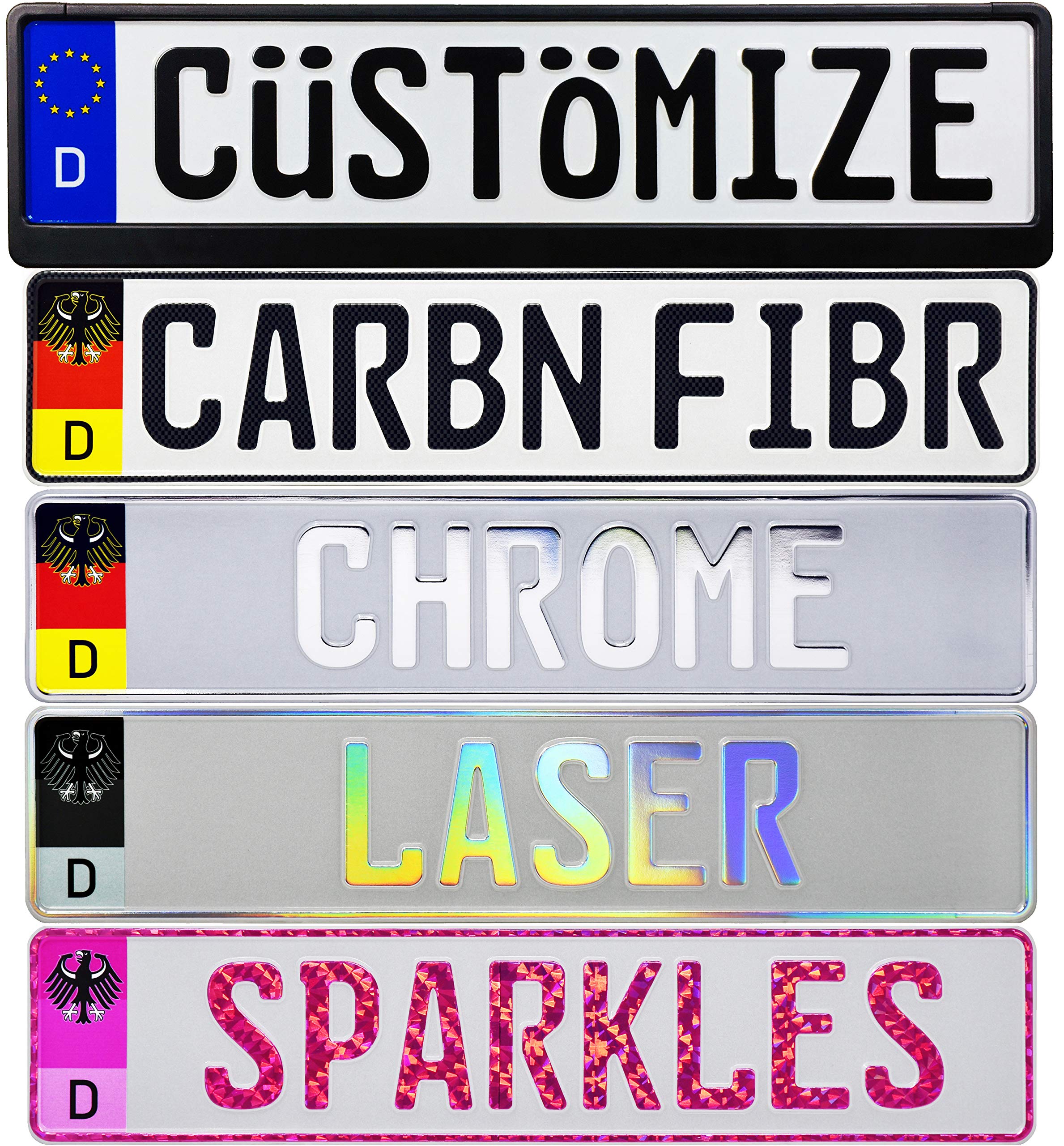 Custom German License Plate (Custom Plate With Frame)