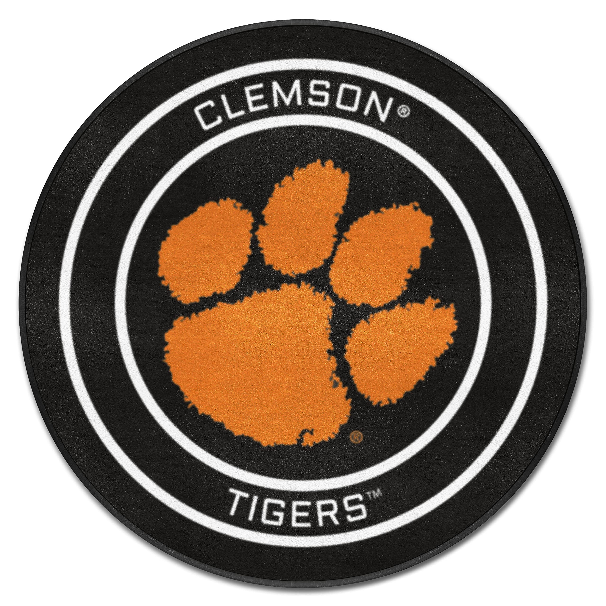 Clemson Hockey Puck Rug - 27In. Diameter