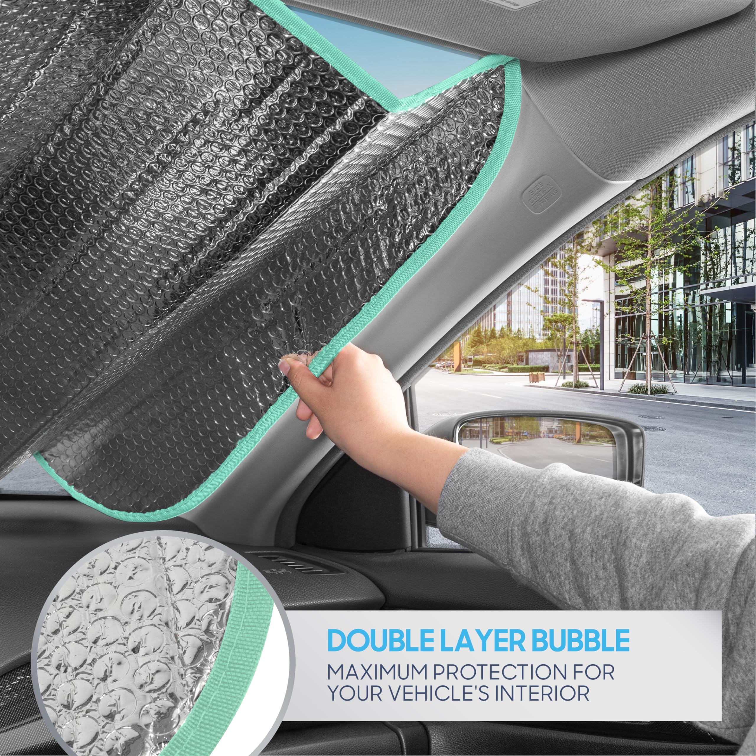 Bdk Pastel Flowers Front Windshield Sunshade Accordion Folding Style Auto Shade For Cars Trucks Suvs Vans Blocks Uv Rays Sun Vis