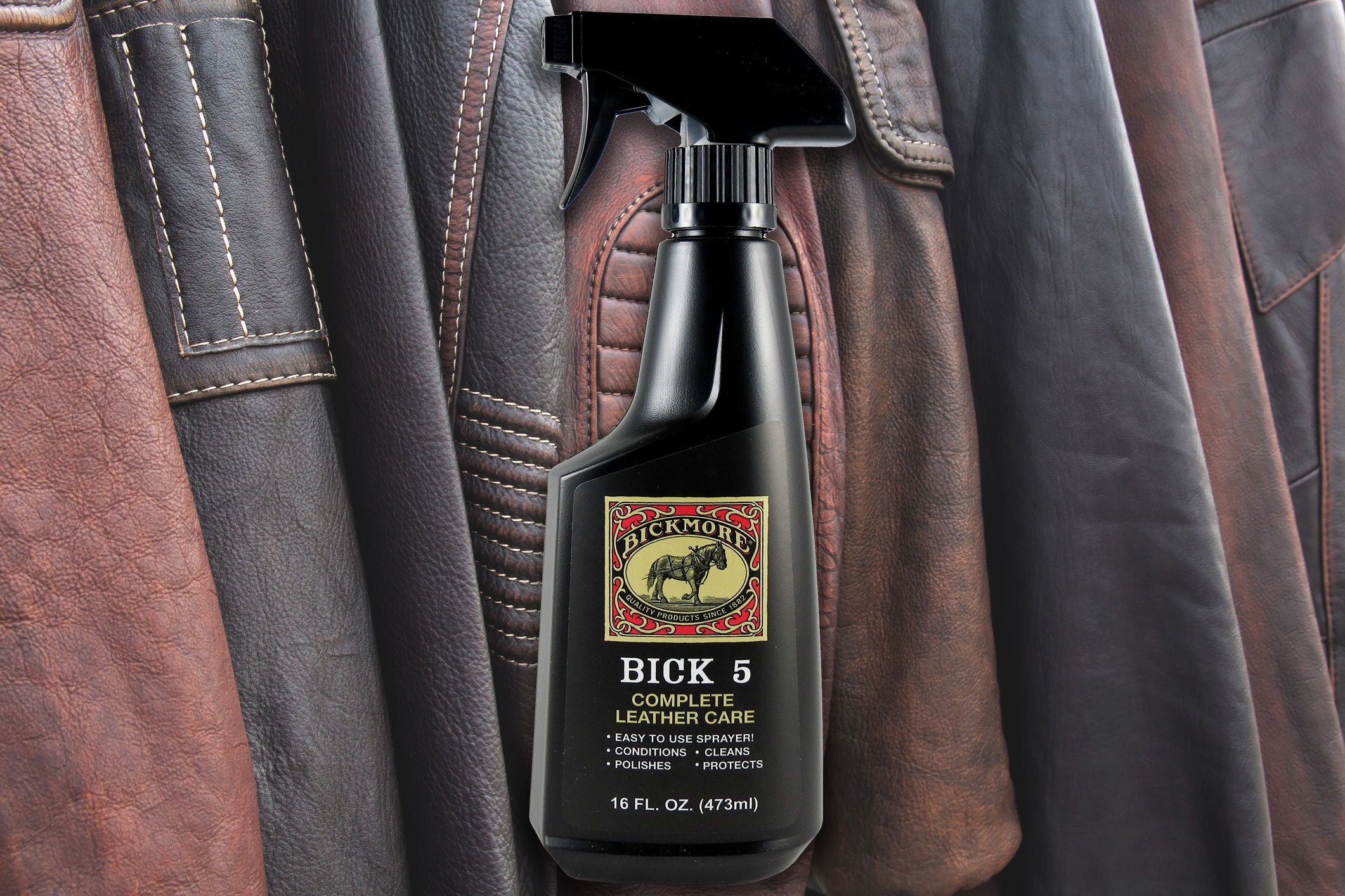 Bickmore Bick 5 Leather Cleaner & Conditioner 16Oz Spray (2-Pack) Complete Leather Care