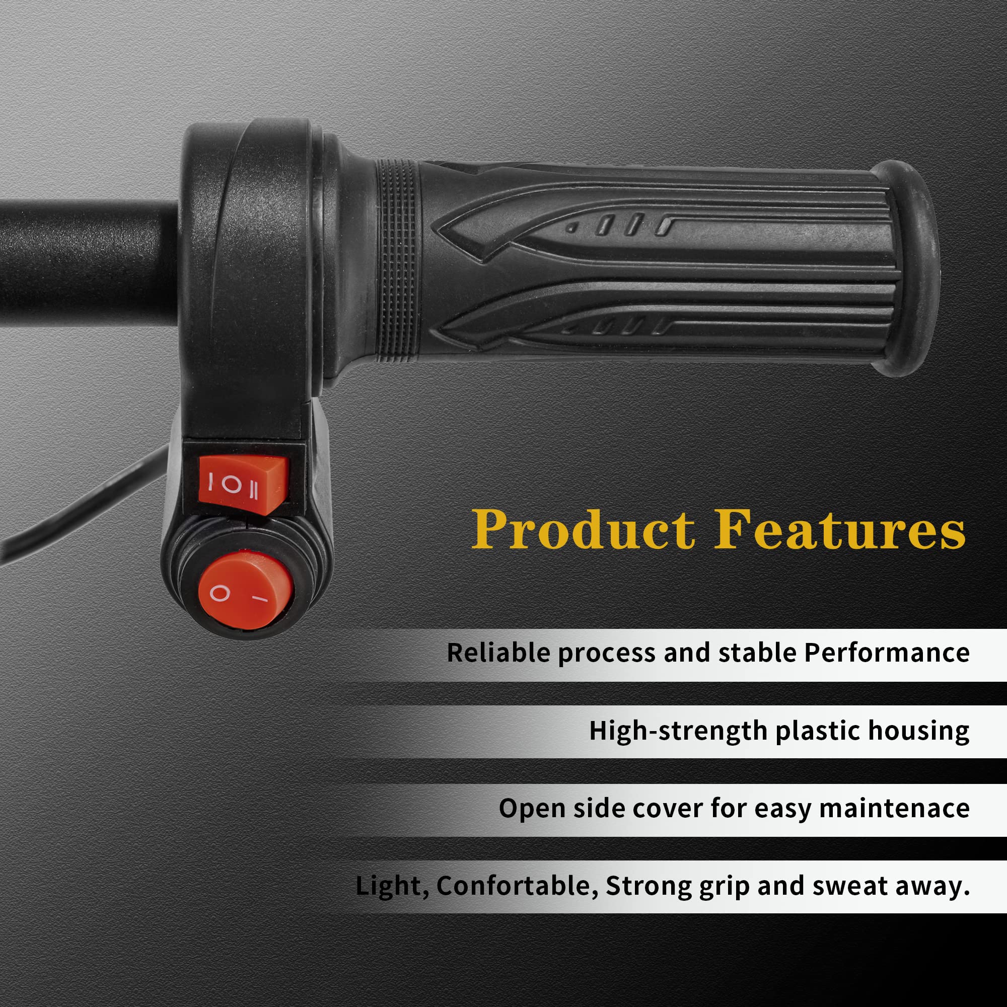 Universal Electric Throttle Three Speed Throttle With Reverse Electric Scooter Twist Throttle Full Handlebar Grip With Forward A