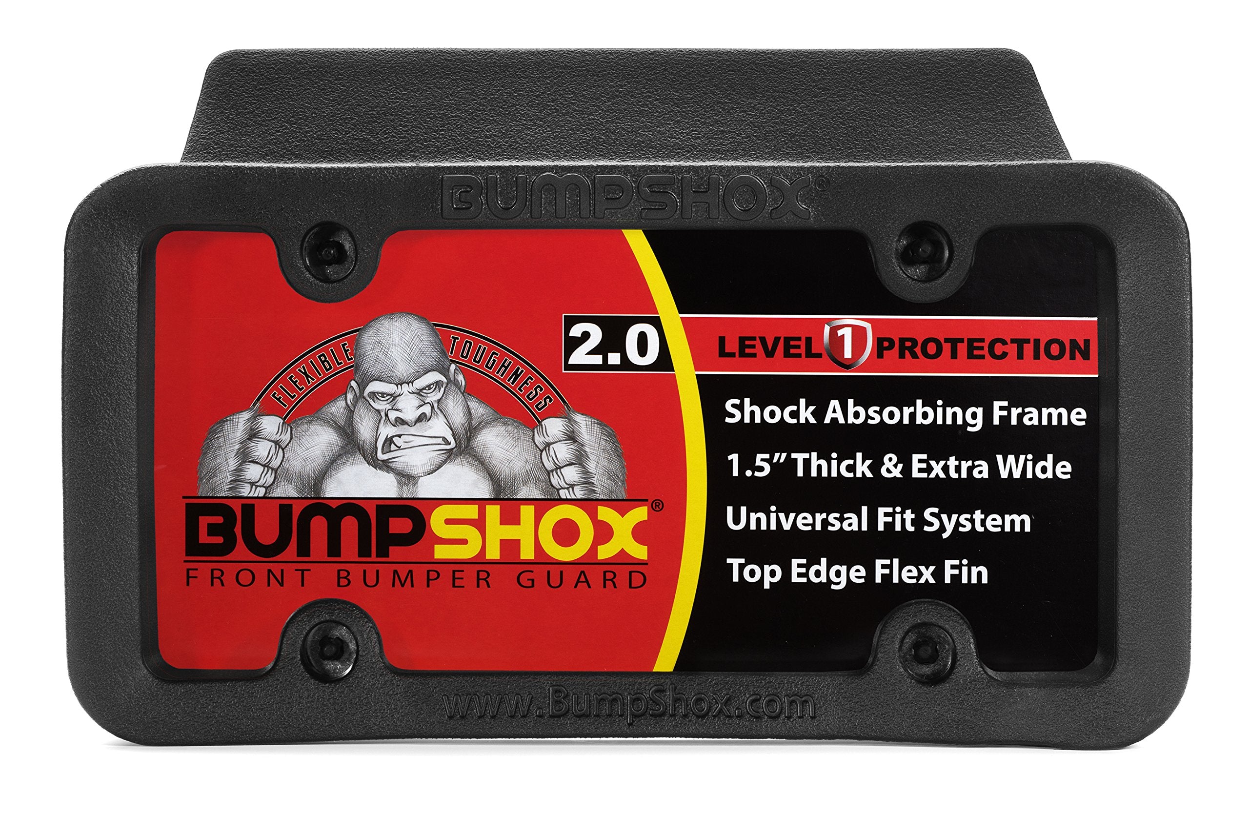 BumpShox - The Original Front Bumper Guard & Front Bumper Protection License Plate Frame. Tougher Than Steel! (BumpShox 2.0 (1.5