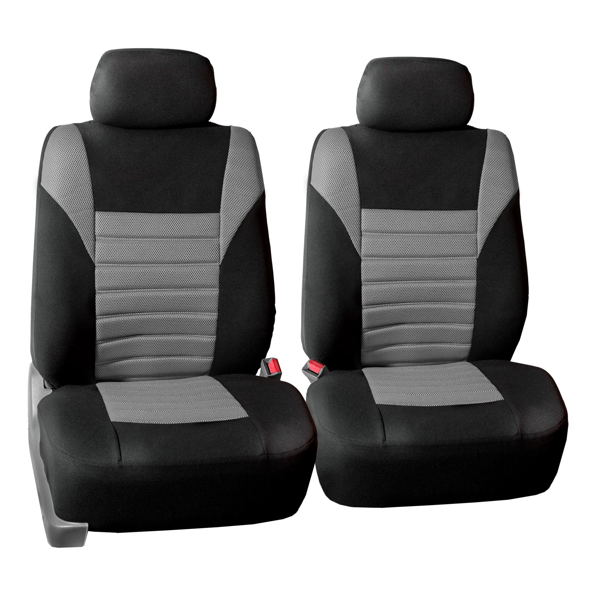 Fh Group Car Seat Covers Front Set Premium 3D Air Mesh - Low Back Car Seats With Removable Headrest,Universal Fit,Automotive Sea