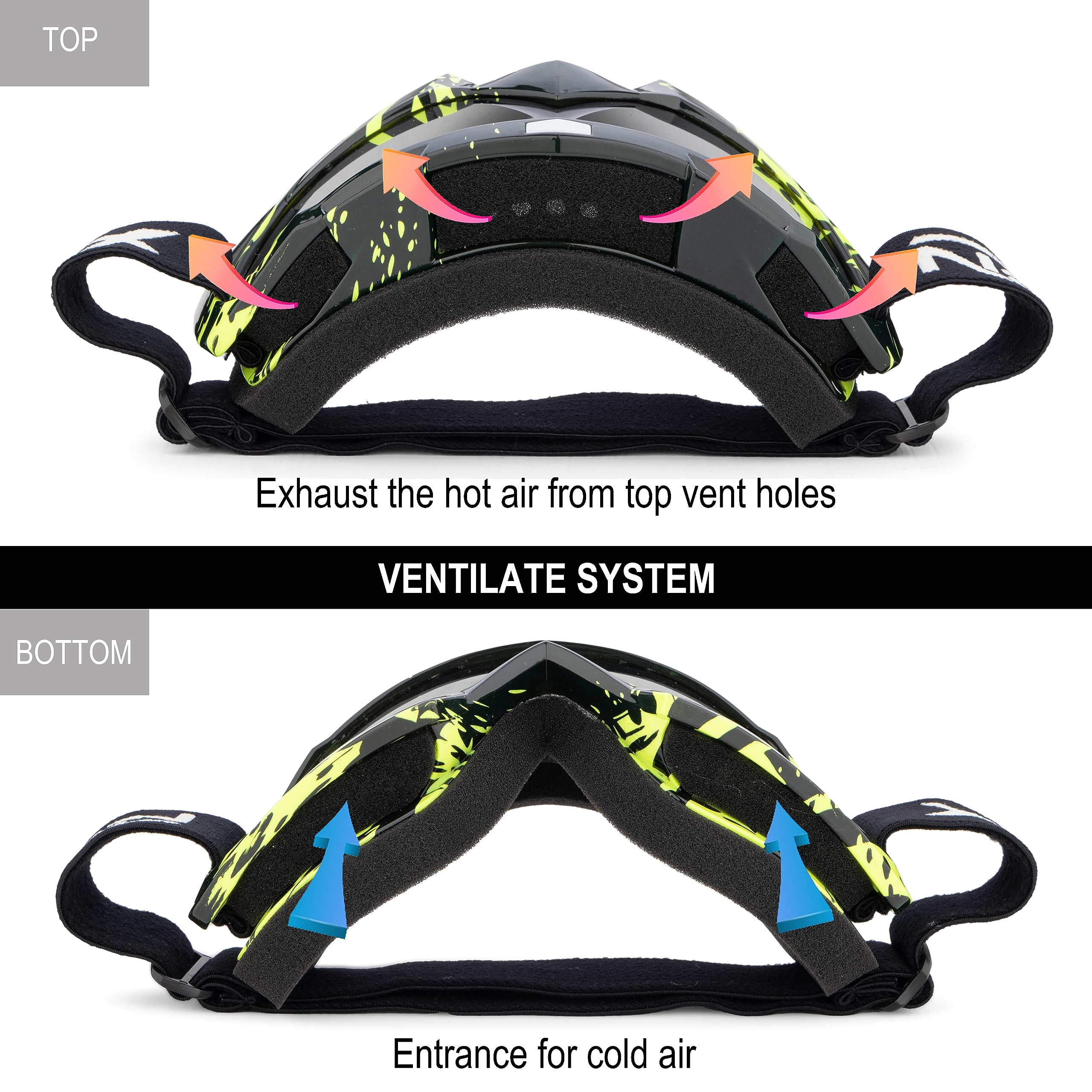 X-Tpson Dirt Bike Goggles Windproof Atv Goggles Dustproof Racing Goggles Motocross Goggles For Men Women Youth