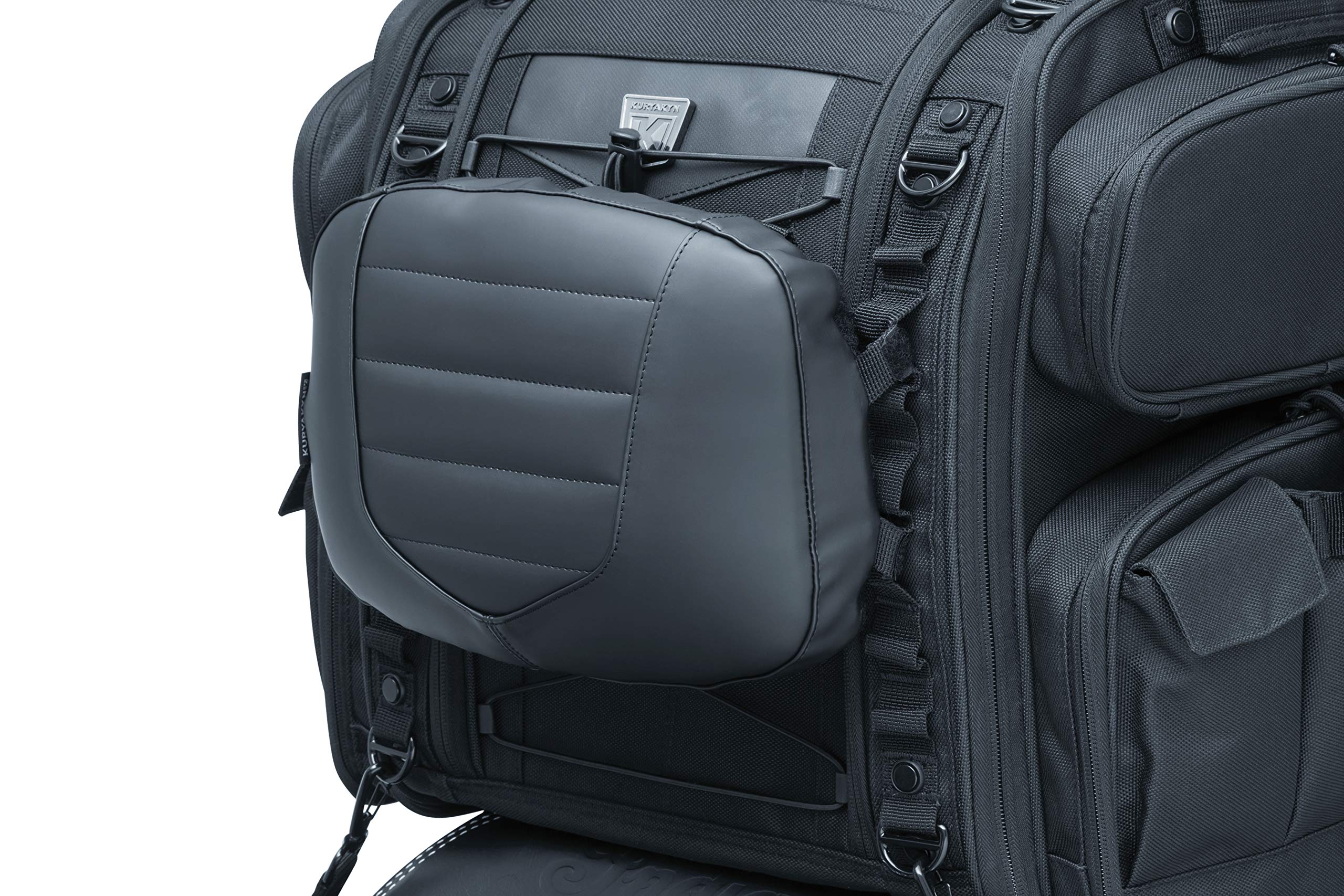Kuryakyn 5299 Motorcycle Travel Luggage Accessory: Removable Seat Backrest Pad, Multi-Fit For Sissy Bars And Xkursion/Momentum Bags, Black