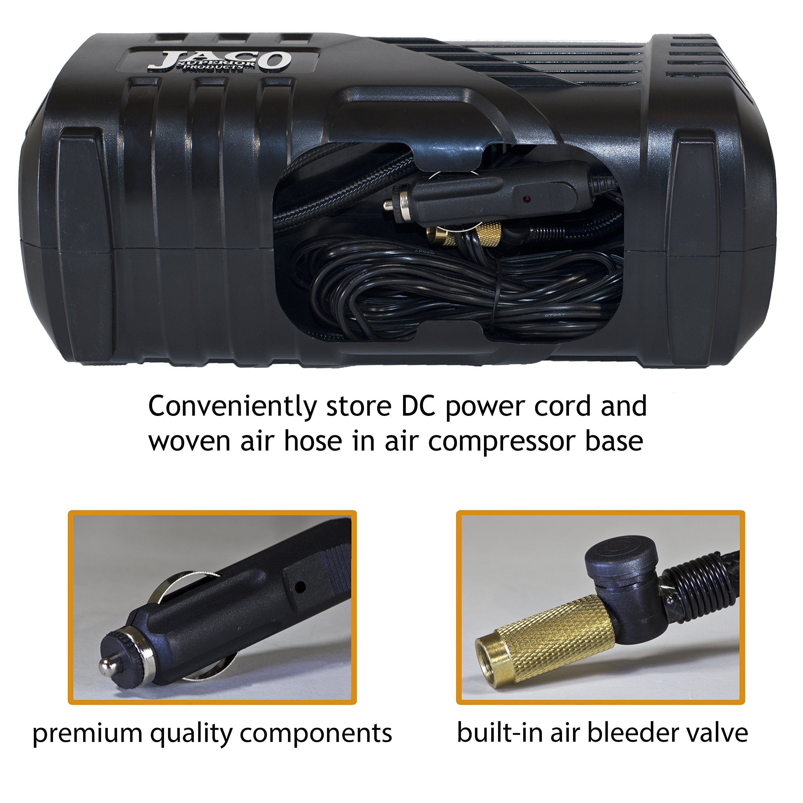 Jaco Smartpro 2.0 Ac/Dc Digital Tire Inflator Pump - Automatic Portable Air Compressor - 100 Psi (12V Dc, 110-120V Ac)