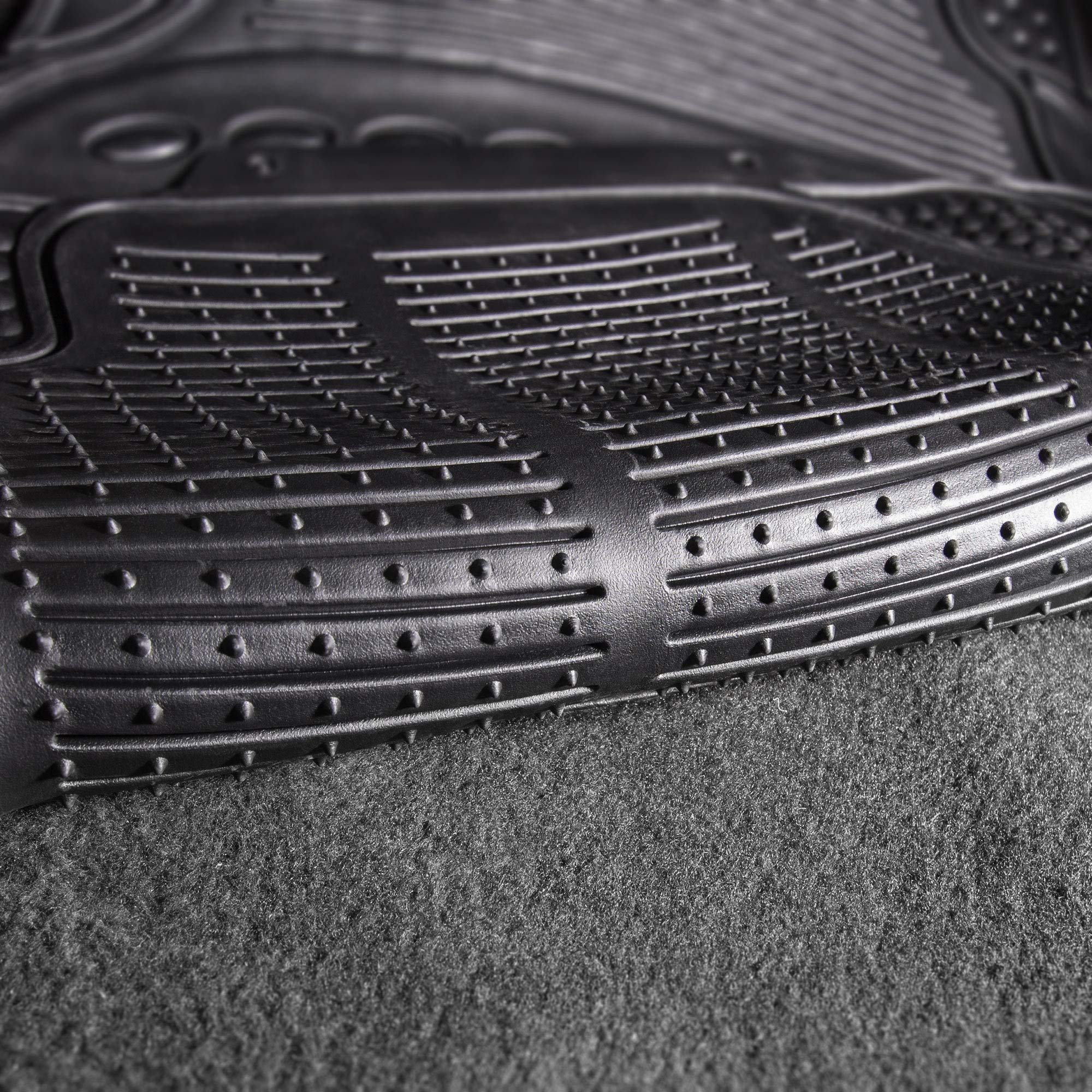 Fh Group Automotive Floor Mats Climaproof For All Weather Protection Universal Fit Trimmable Heavy Duty Fits Most Cars, Suvs, An