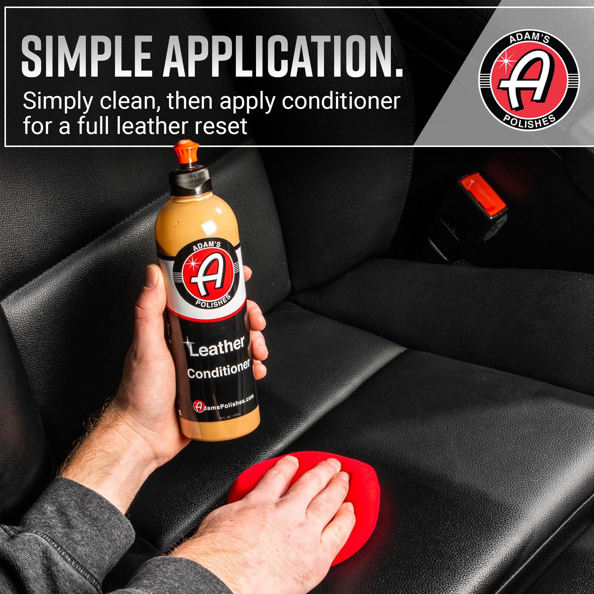 Adam'S Polishes Leather Care Kit - Leather Cleaner & Leather Conditioner Car Cleaning Supplies  Uv Protection For Interior Acces