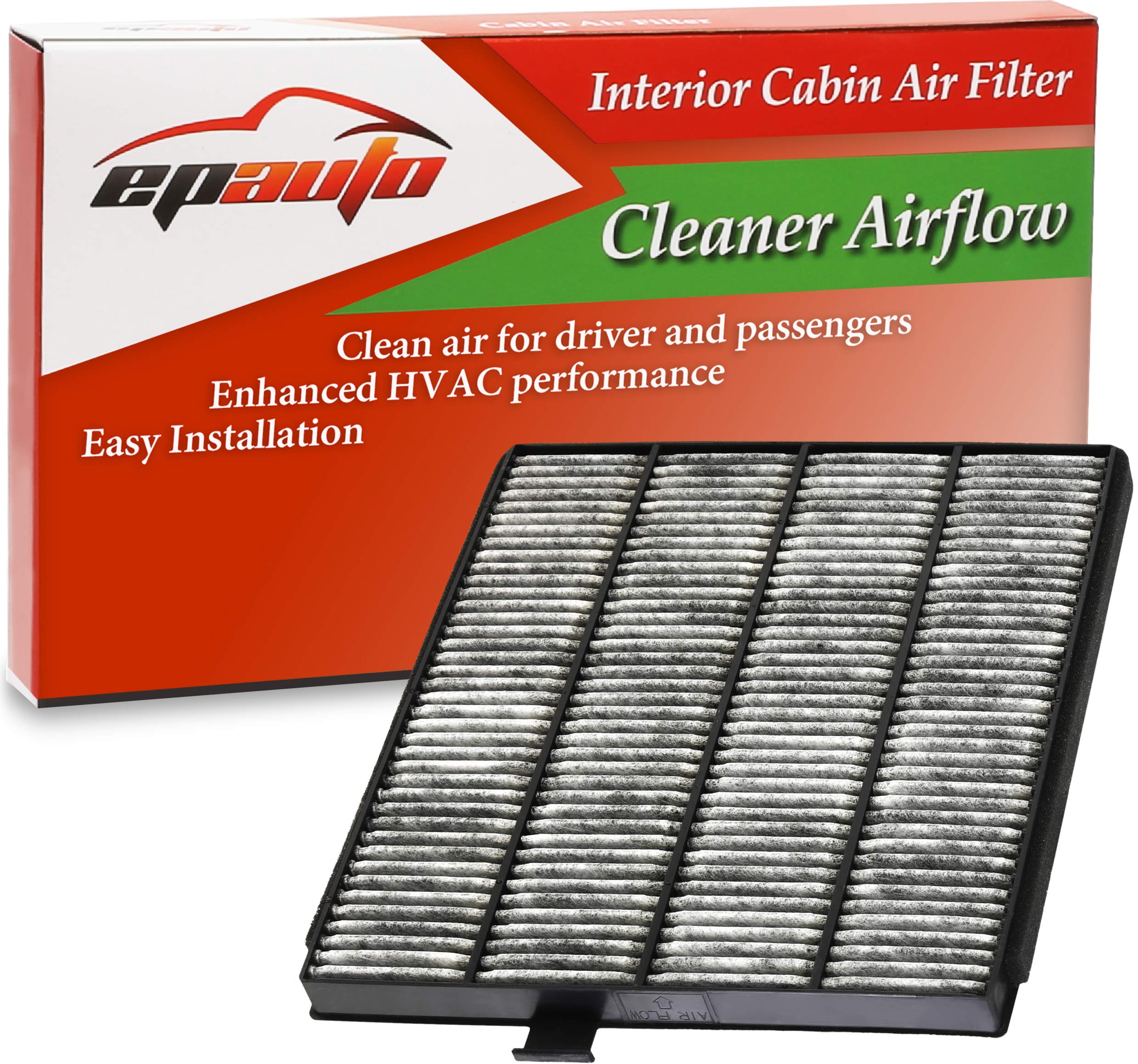 EPAuto CP813 (CF8813A) Replacement Cabin Air Filter includes Activated Carbon for Honda Odyssey (1999-2004), Pilot (2003-2008), 