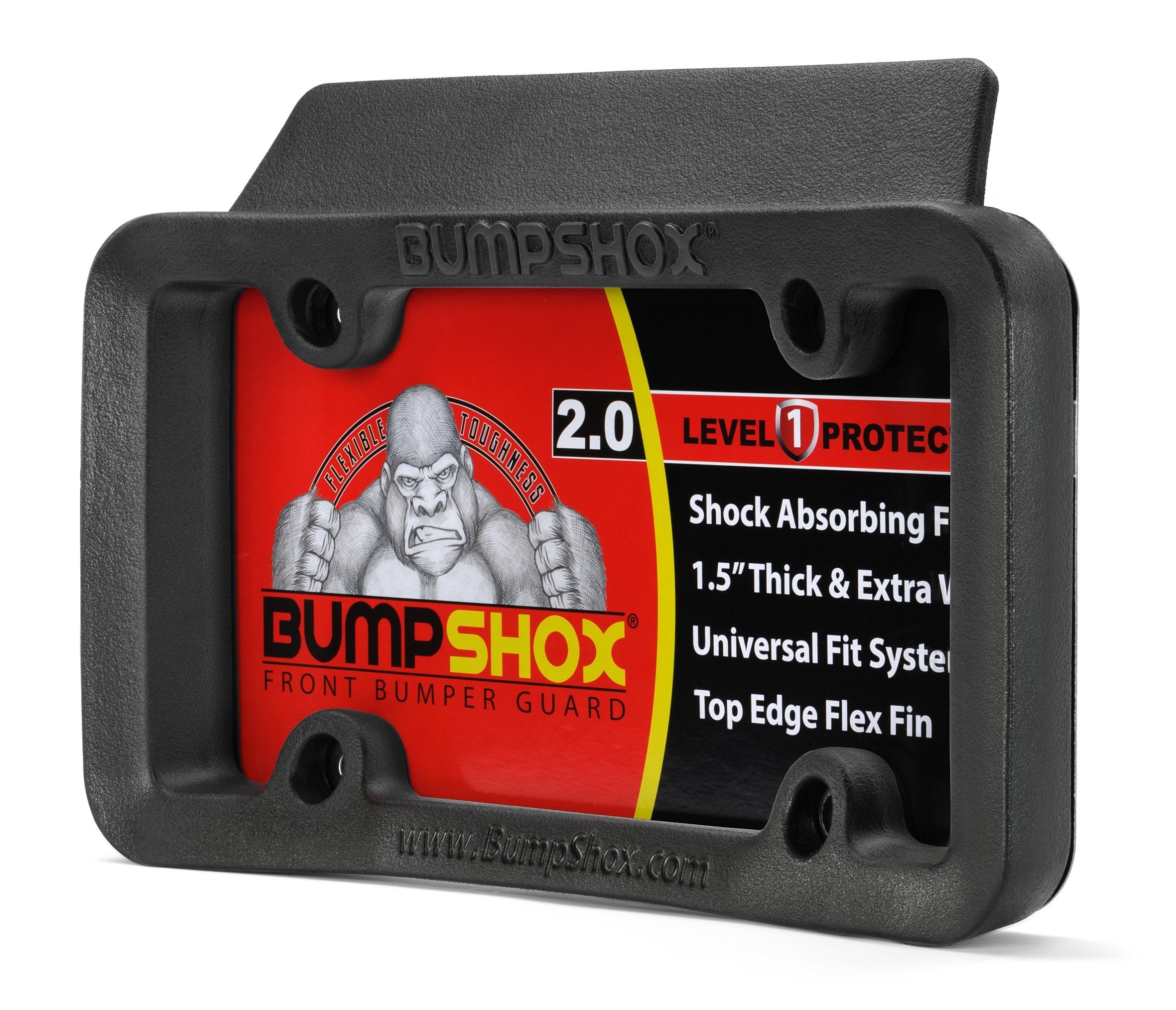BumpShox - The Original Front Bumper Guard & Front Bumper Protection License Plate Frame. Tougher Than Steel! (BumpShox 2.0 (1.5
