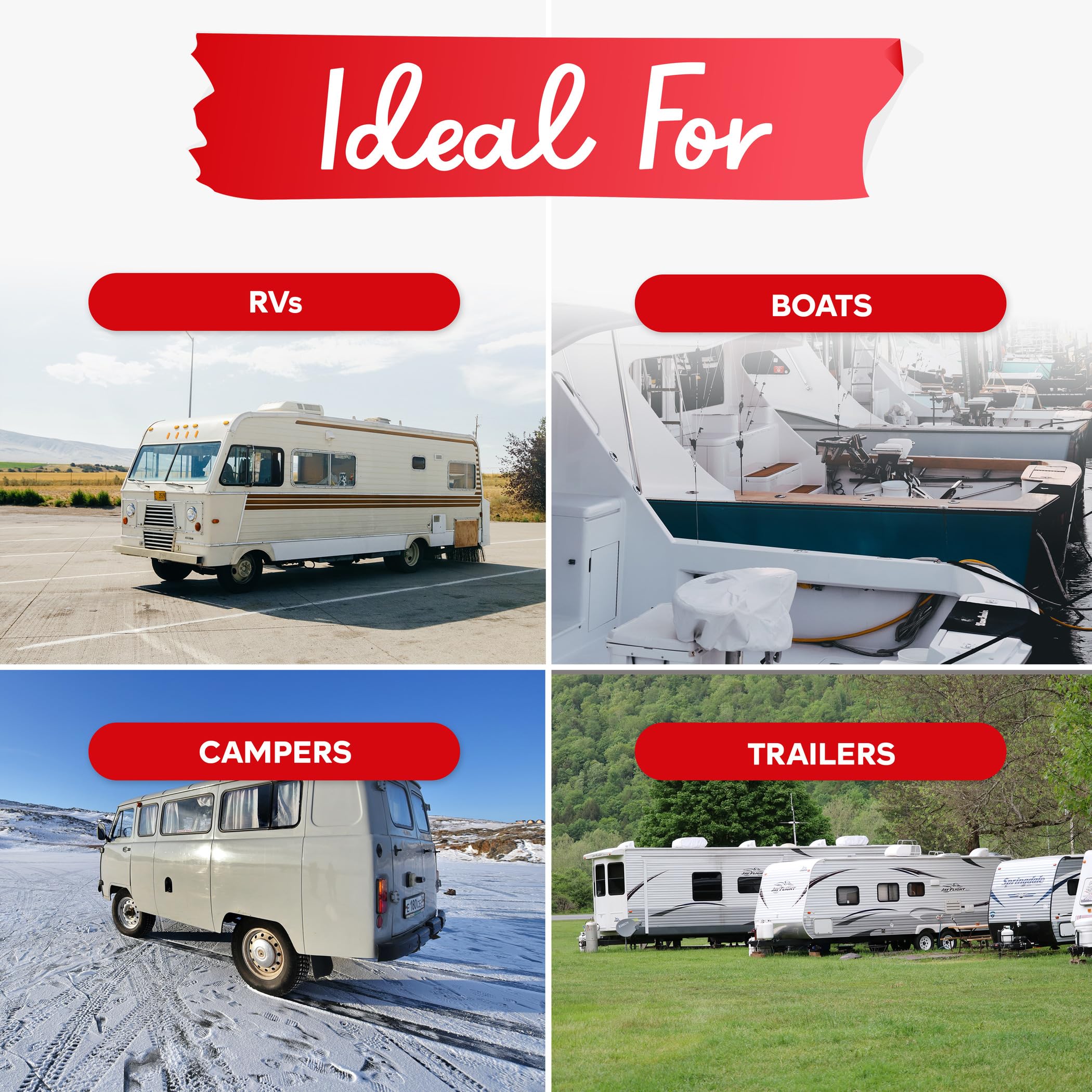 X Fasten Rv Repair Tape, White, 2-Inches X 50-Foot, Weatherproof Rv Rubber Roof Patch Tape For Rv Repair, Window, Vent, Boat Sealing, And Camper Roof Leaks