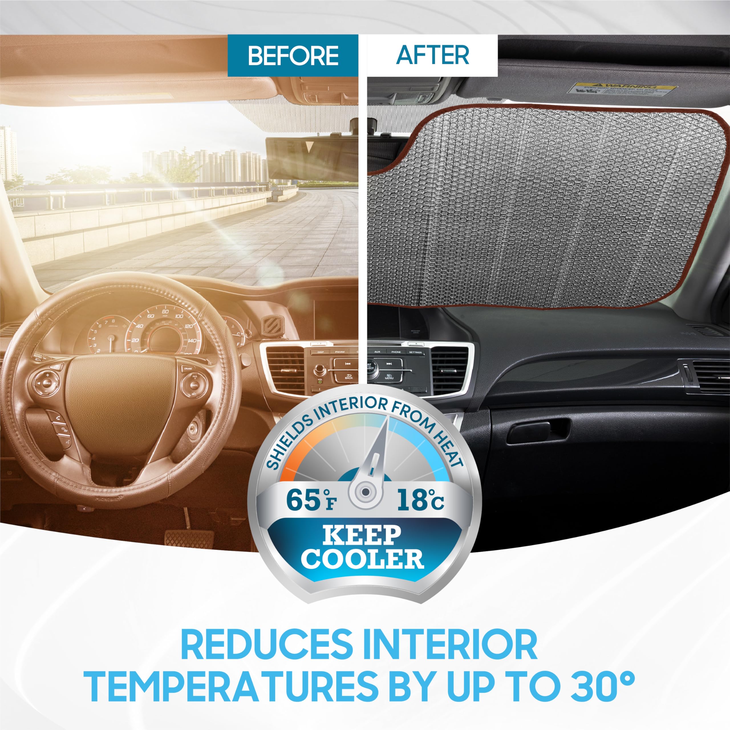 Bdk Car Windshield Sun Shade Cover Foldable Accordion Front Windshield Sun Shade For Suv Car Sun Shade Windshield Cover Sun Shad